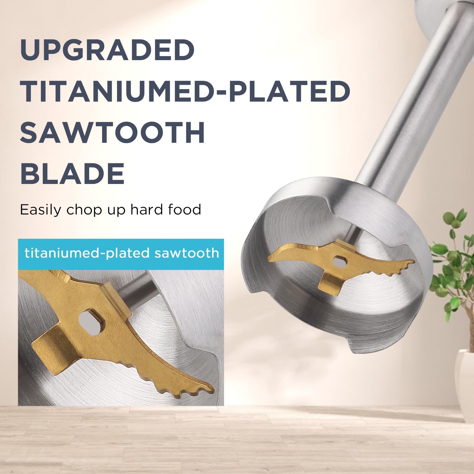 Liebe&Lecker 5 In 1 Hand Blender, Immersion Blender 8-Speed With Whisk, Milk Frother Attachments, Portable Stick Mixer For Baby Food, Smoothies & Soups. (Corded 1095)