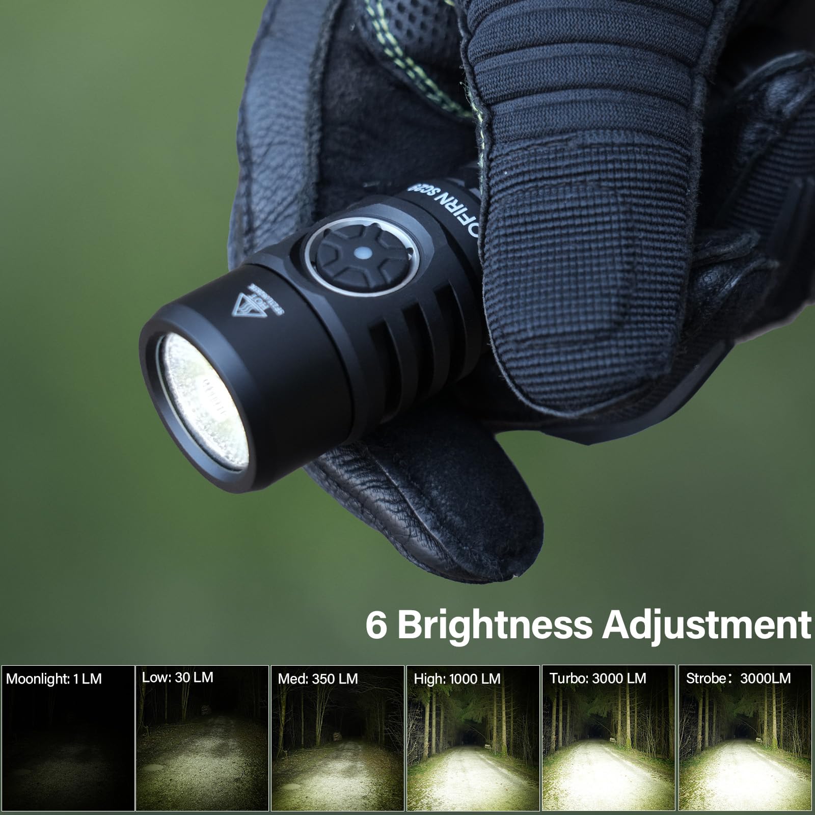 Sofirn Sc29 Led Flashlight Rechargeable 3000 Lumen, Small Powerful Flashlight With Usb C Handle Pocket Flashlight, Long Battery Life, Ip68 Waterproof For Emergencies, Dog Walking