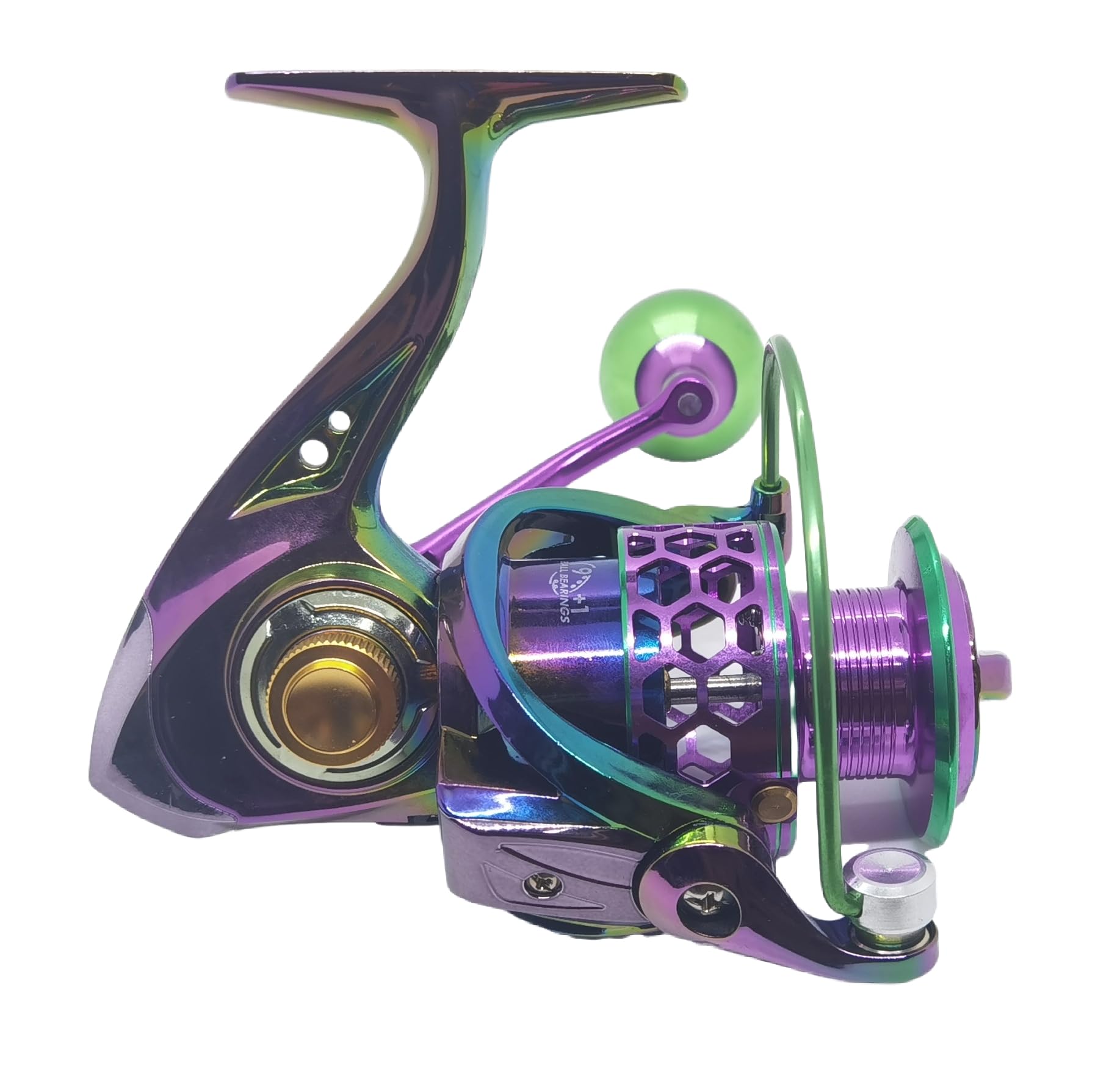 Apple&Orange Colorful Ultralight Smooth Spinning Reels With Metal Power Handle 9+1 Bb Freshwater Saltwater Fishing Reel