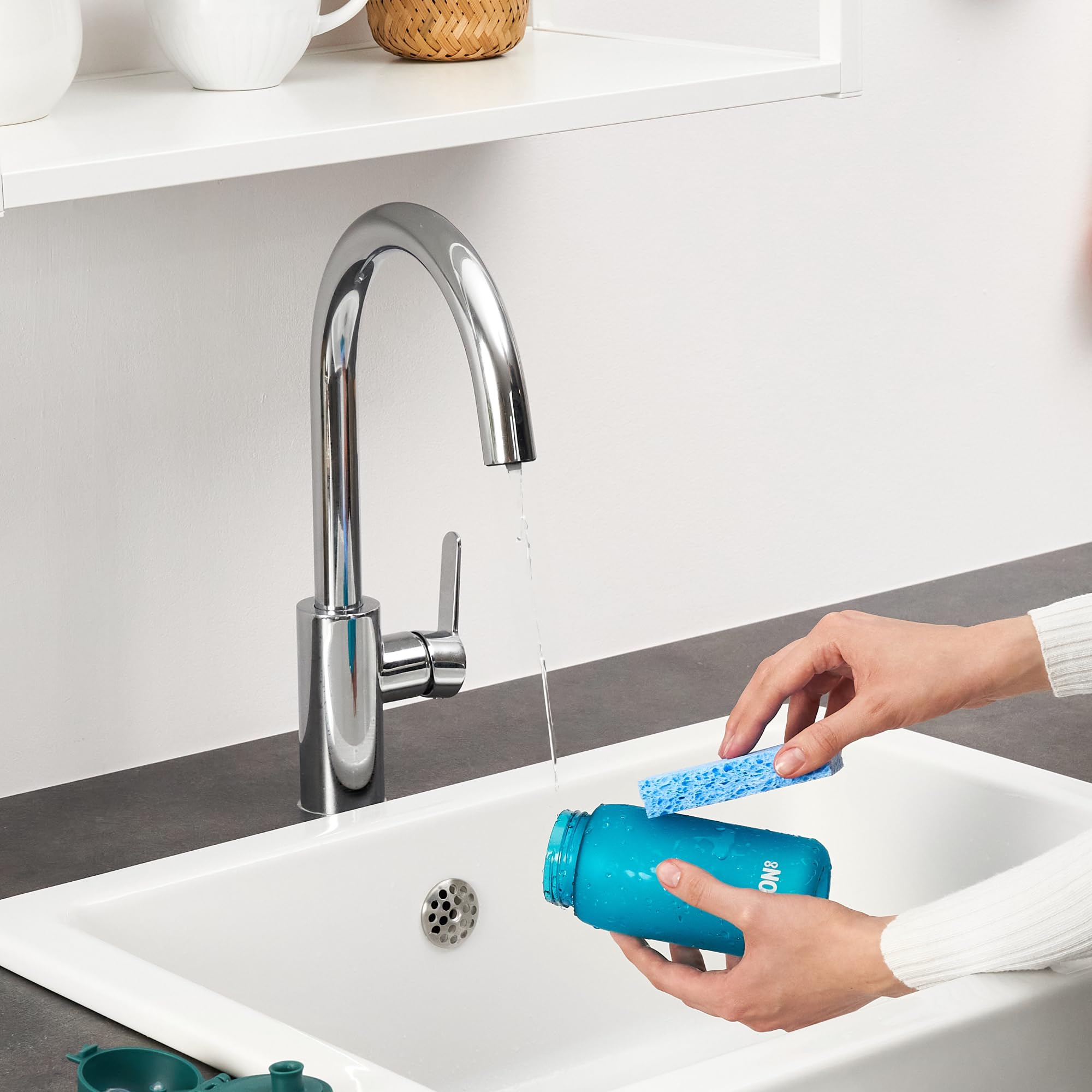 Ion8 Small Water Bottle, 350 Ml/12 Oz, Leak Proof, Easy To Open, Secure Lock, Dishwasher Safe