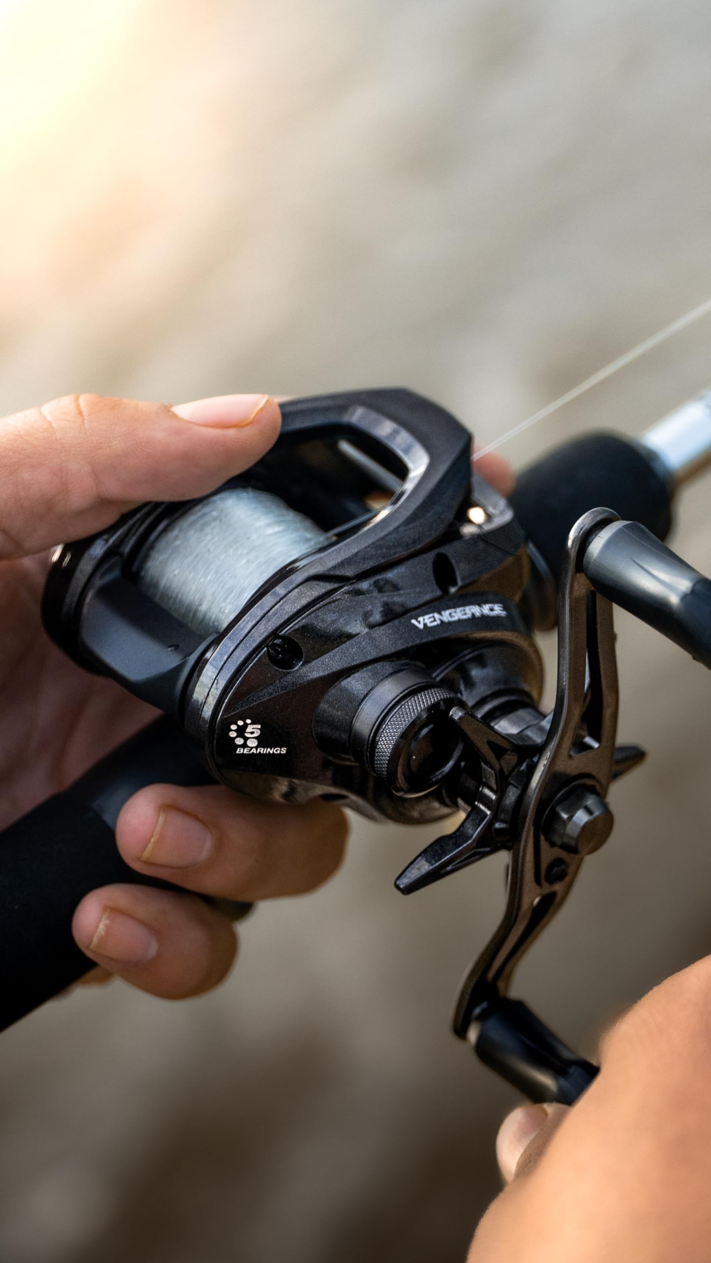 Abu Garcia Vengeance Low Profile Baitcast Reel, Reliable Freshwater Fishing Reel, Lightweight Graphite Frame And Sideplates, Magtrax Braking System, Power Disk Drag System