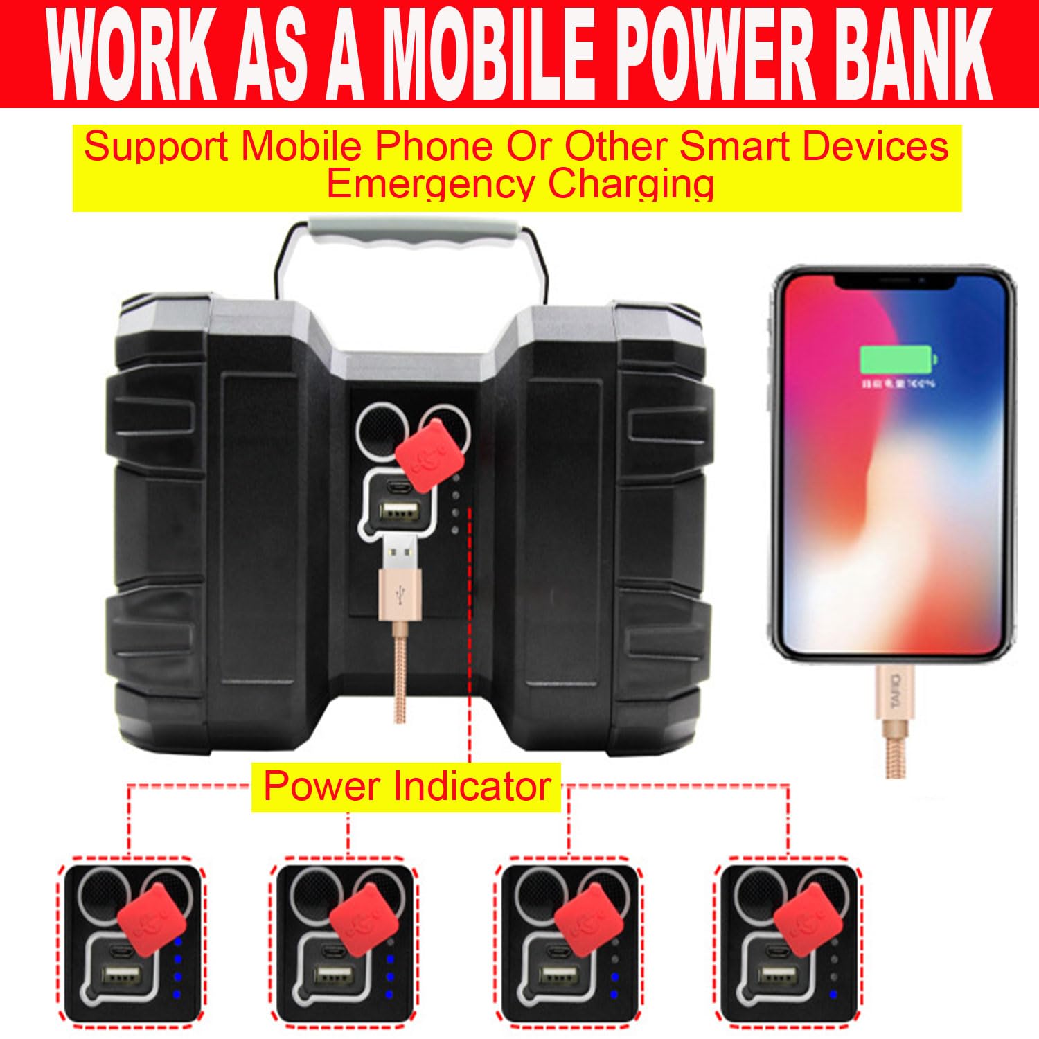 Suyooulin Rechargeable Flashlight, Led Spotlight Flashlight 10000Mah 12000Lm 20H Ultra-Long Standby 3+4 Lights Modes Waterproof Camping Flashlight(35 Leds)