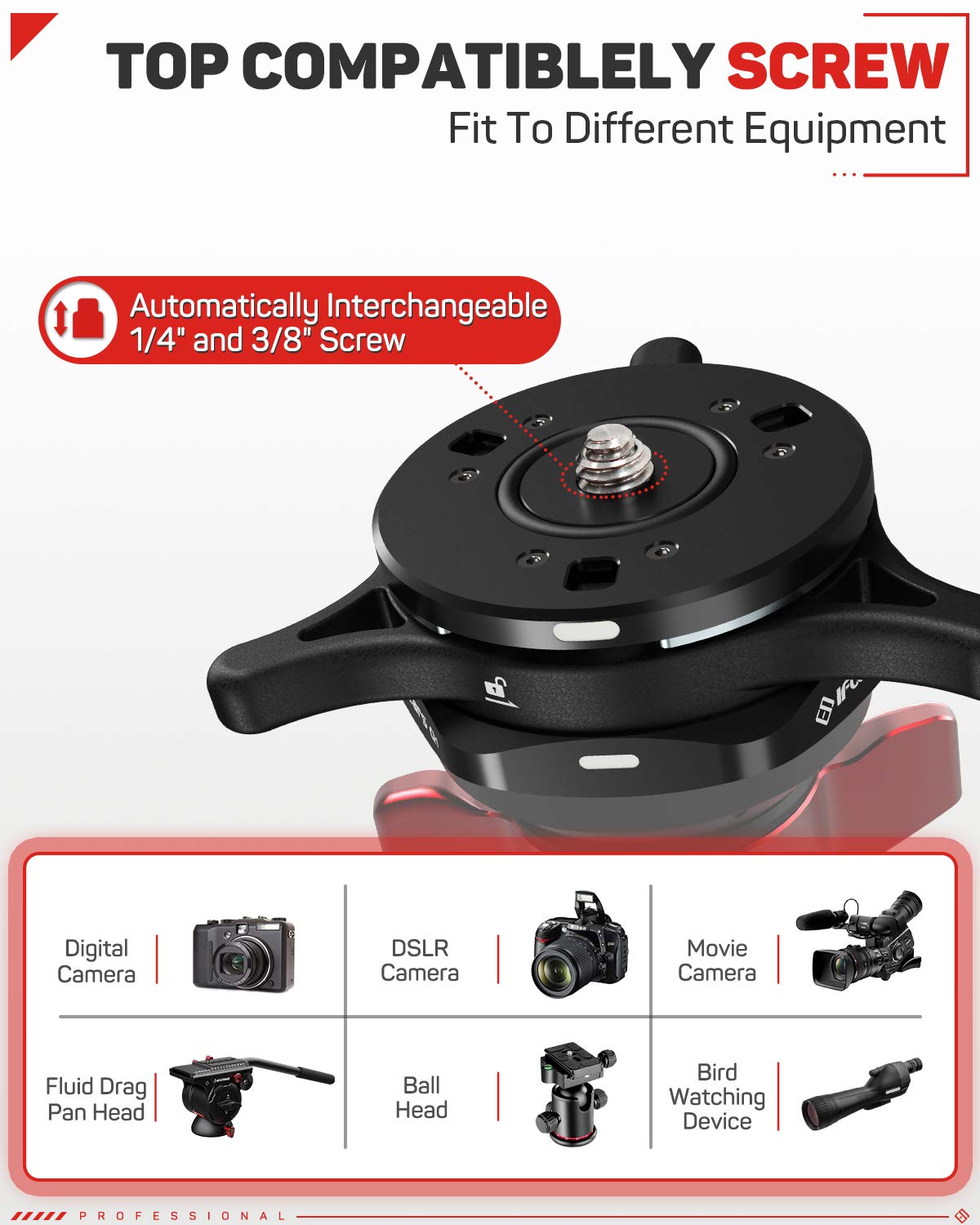 Ifootage Mini Tripod For Camera With Quick Release Plate, Professional Tabletop Tripod With Pedal, Compatible With Sony, Cobra 3 Base-P & Seastar Q1S