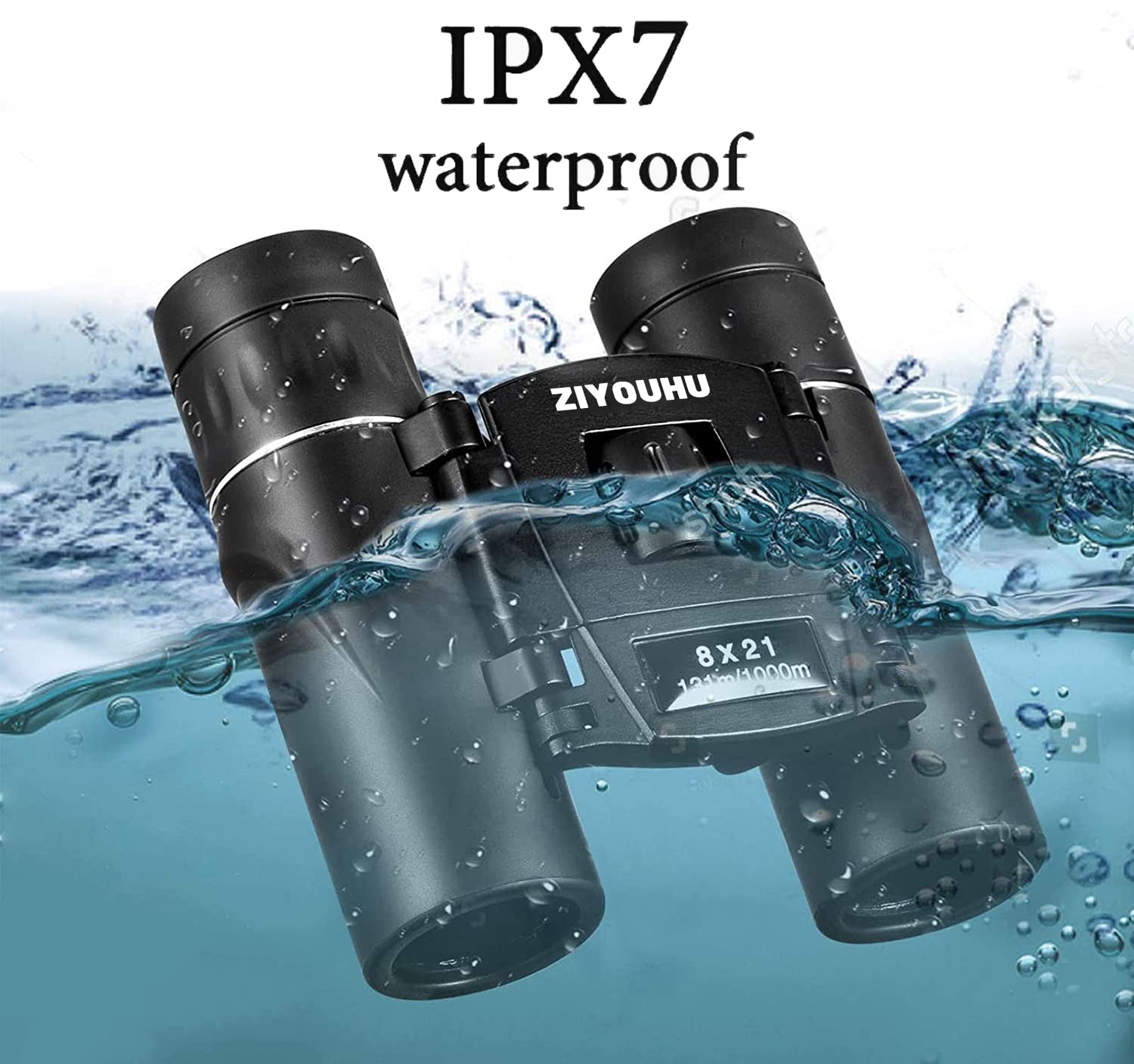 Ziyouhu 8X21 Binoculars Small Compact Light Binoculars, Suitable For Adults And Children Bird Watching Travel Sightseeing, Waterproof Lightweight Small Binoculars, With Clear Low-Light Vision