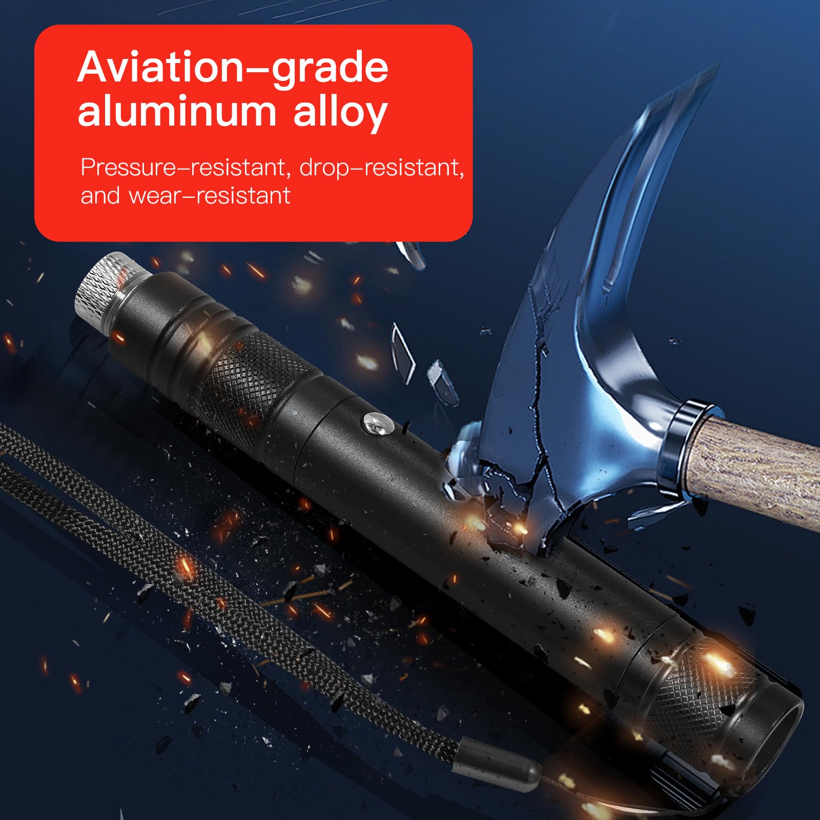 Beaboy Red Light Flashlight, High Power Long Range With Star Cap Adjustable Effect, Rechargeable Red Beam Light Flashlight For Outdoor Journeys, Presentations, Tv/Led/Lcd Screens, And Stargazing