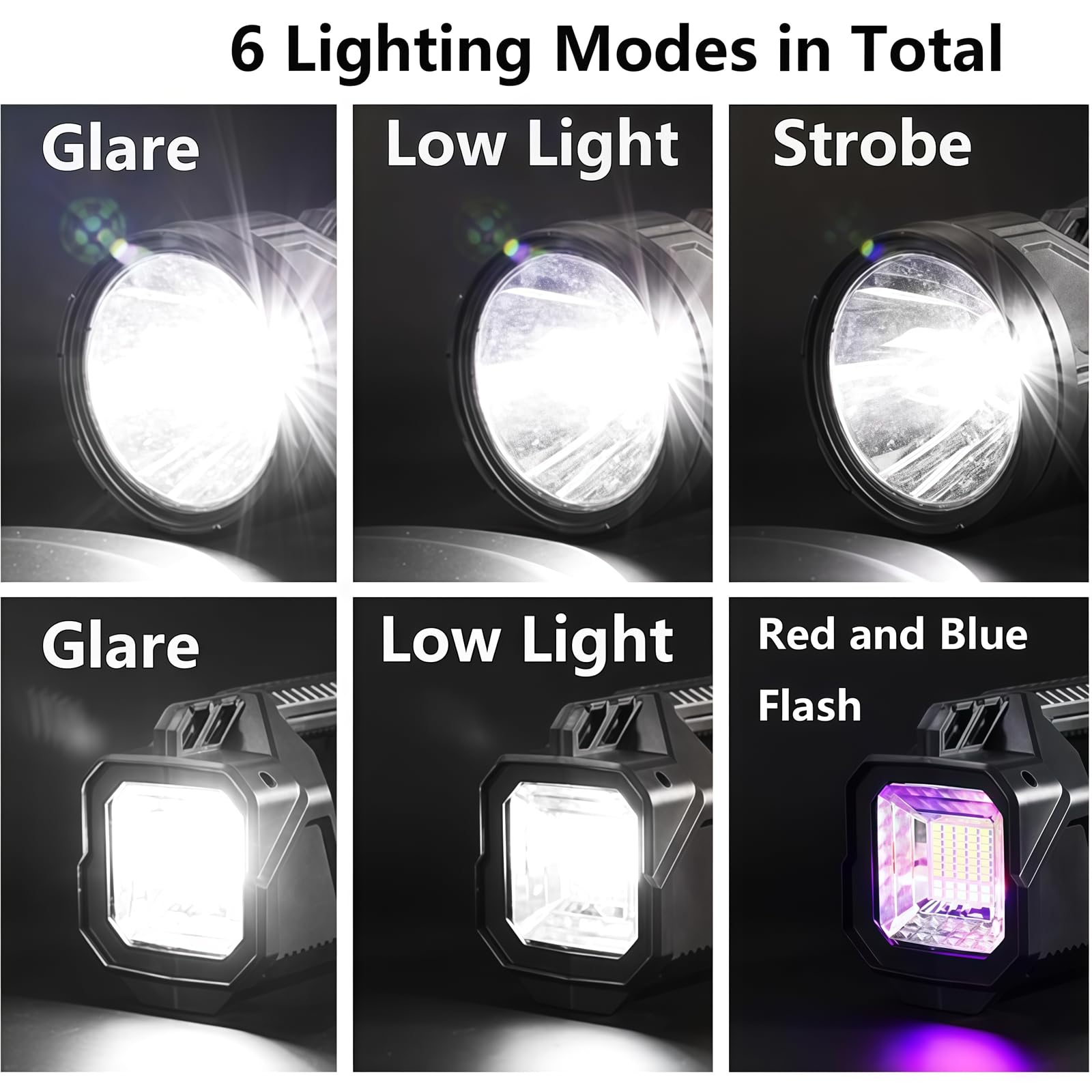 Bibifactory  German 1000000 Lumens Waterproof Spot Lights Handheld Large Searchlight, Repertoireof Flashlight, Super Bright Spotlight Flashlight, Super Bright Outdoor Searchlight (Large)