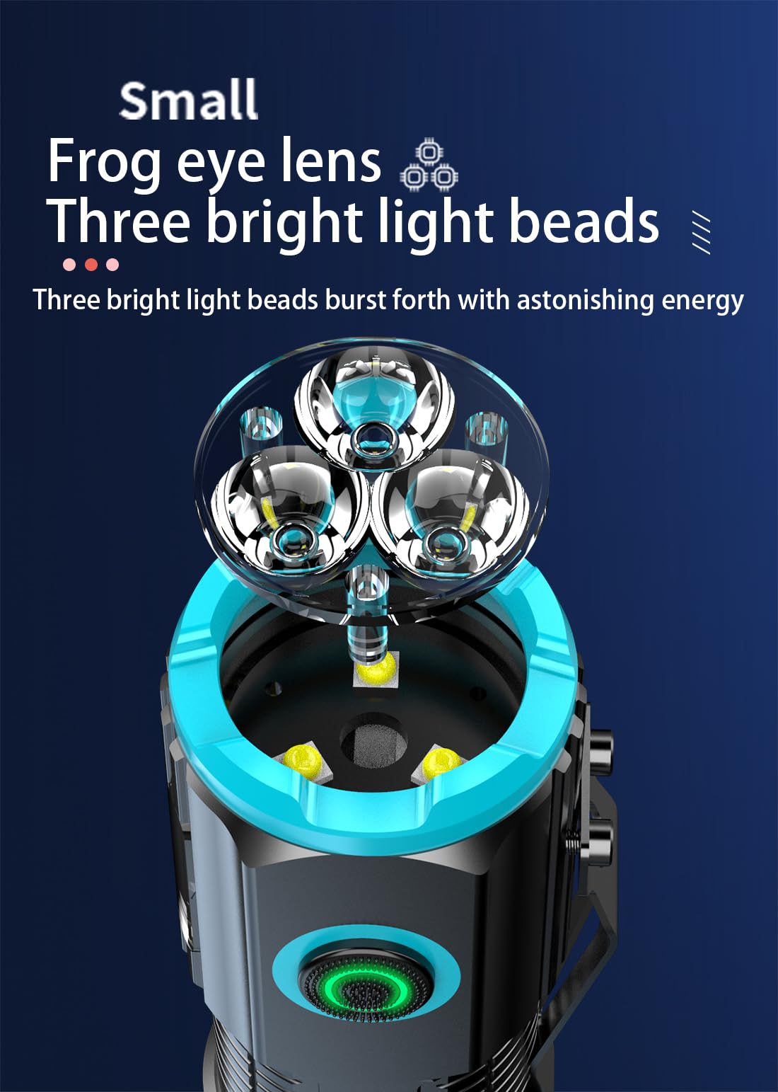 E-Shidai 2Pcs Solar Rechargeable Flashlight And Mini Multifunction Rechargeable Multi Function 1000 Lumens Flashlight With Emergency Strobe Light And 1200 Mah Battery.