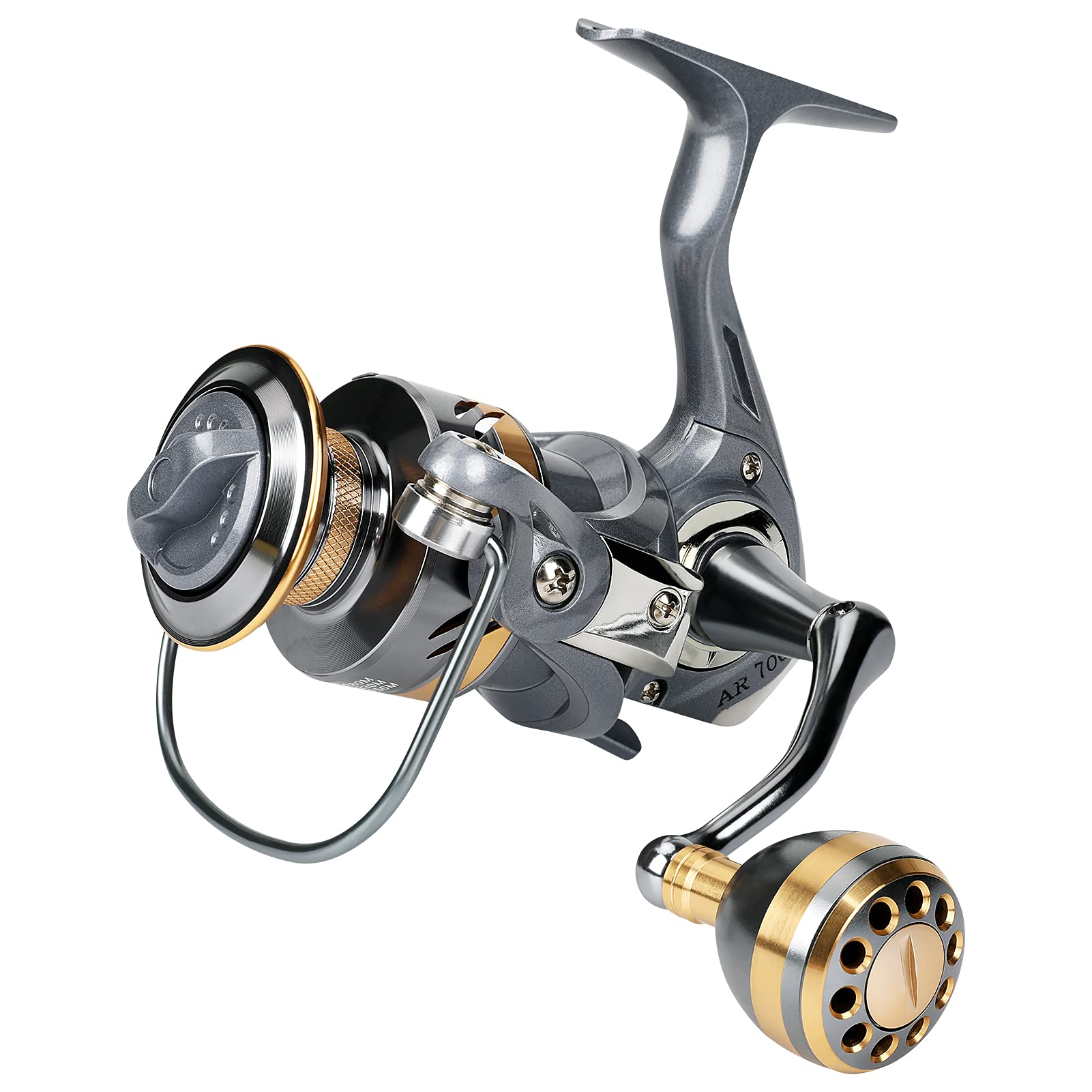 Acetop Lightweight Inshore Surf Fishing Reel, Heavy Duty Smooth Catfish Spinning Fishing Reel For Saltwater & Freshwater Fishing