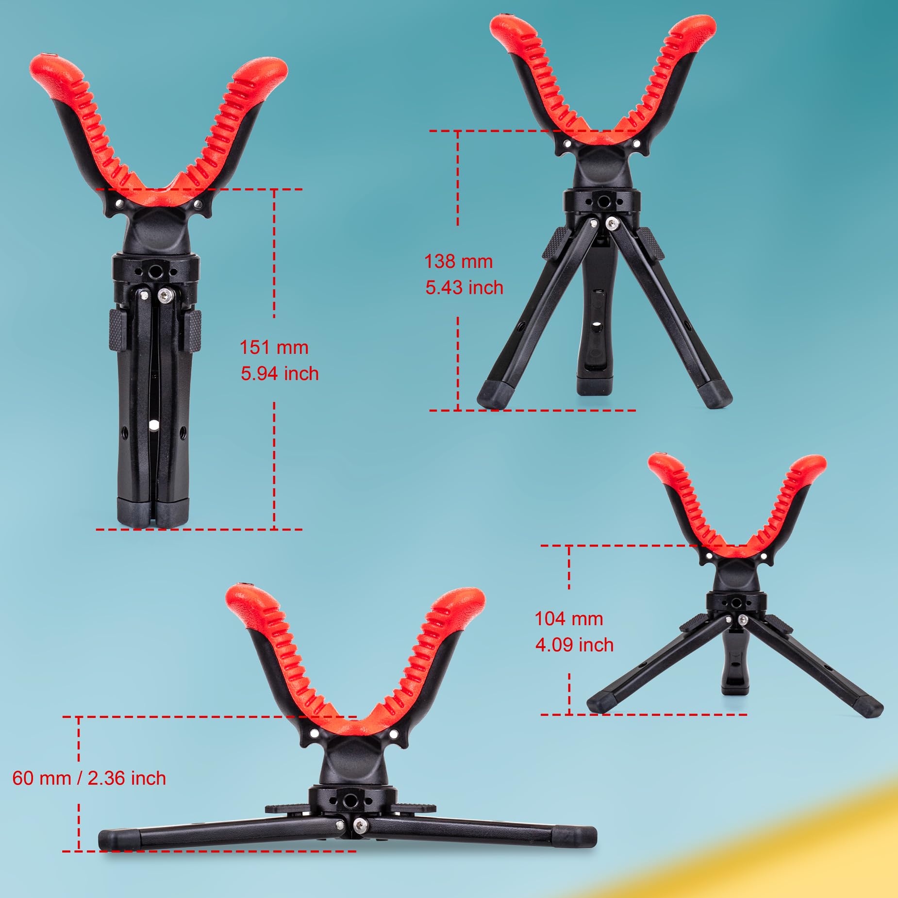 Zeadio Camera Tripod Rest, Adjustable Portable Rest Stand With 360 Degree Rotation V Yoke For All Camera