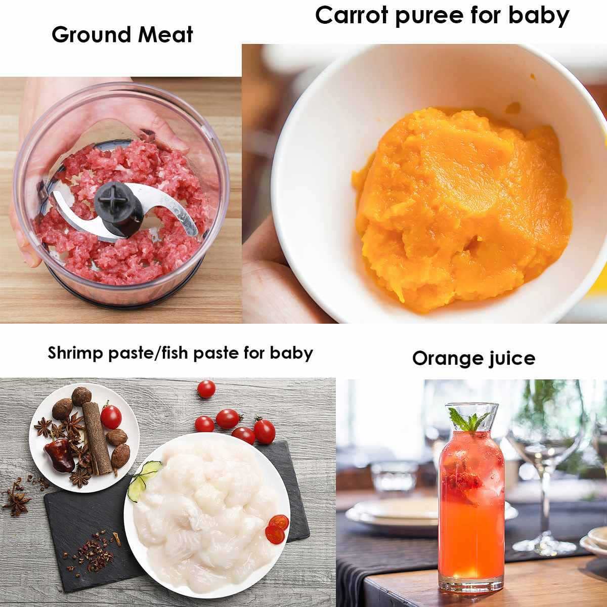 Miboce 4-In-1 Hand Blender, 500W Electric Handheld Immersion Stick Blender, Multipurpose Stick Blender, 2 Speeds, For Baby Food, Smoothies, Sauces, Soups, Cream