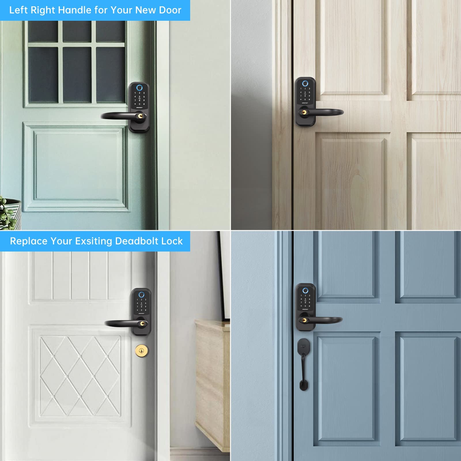 Smonet Ic Cards, Key Fob For Smart Door Lock, Work With Ttlock, Suitable For Smart Deadbolt Keyless Entry Door Lock