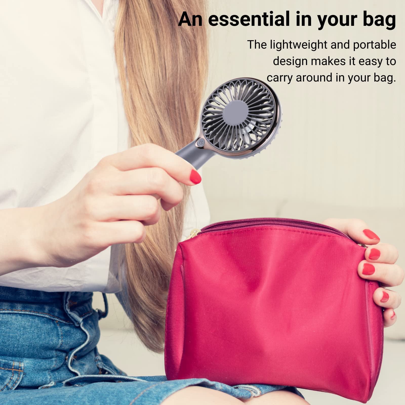 Holiday Mini Handheld Fan, Usb Desk Fan Small Personal Portable Hand Fan Table Fan With Rechargeable