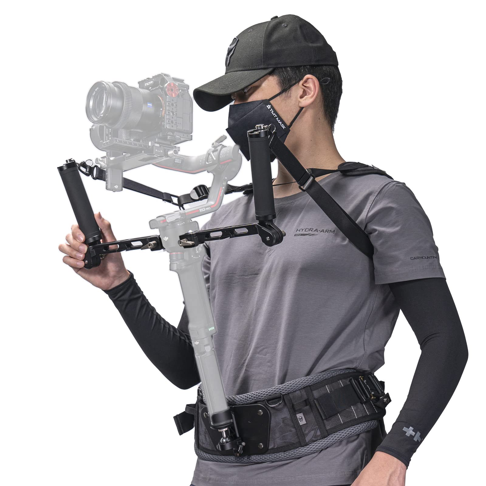 Tilta Lightweight Dual Handle Gimbal Support System Compatible With Dji Ronin Rs3 Pro/ Rs4/ Rs4 Pro Ergonomic Support For Long Shoots Gss-T04-Dhb2 (Support Vest With Handles)
