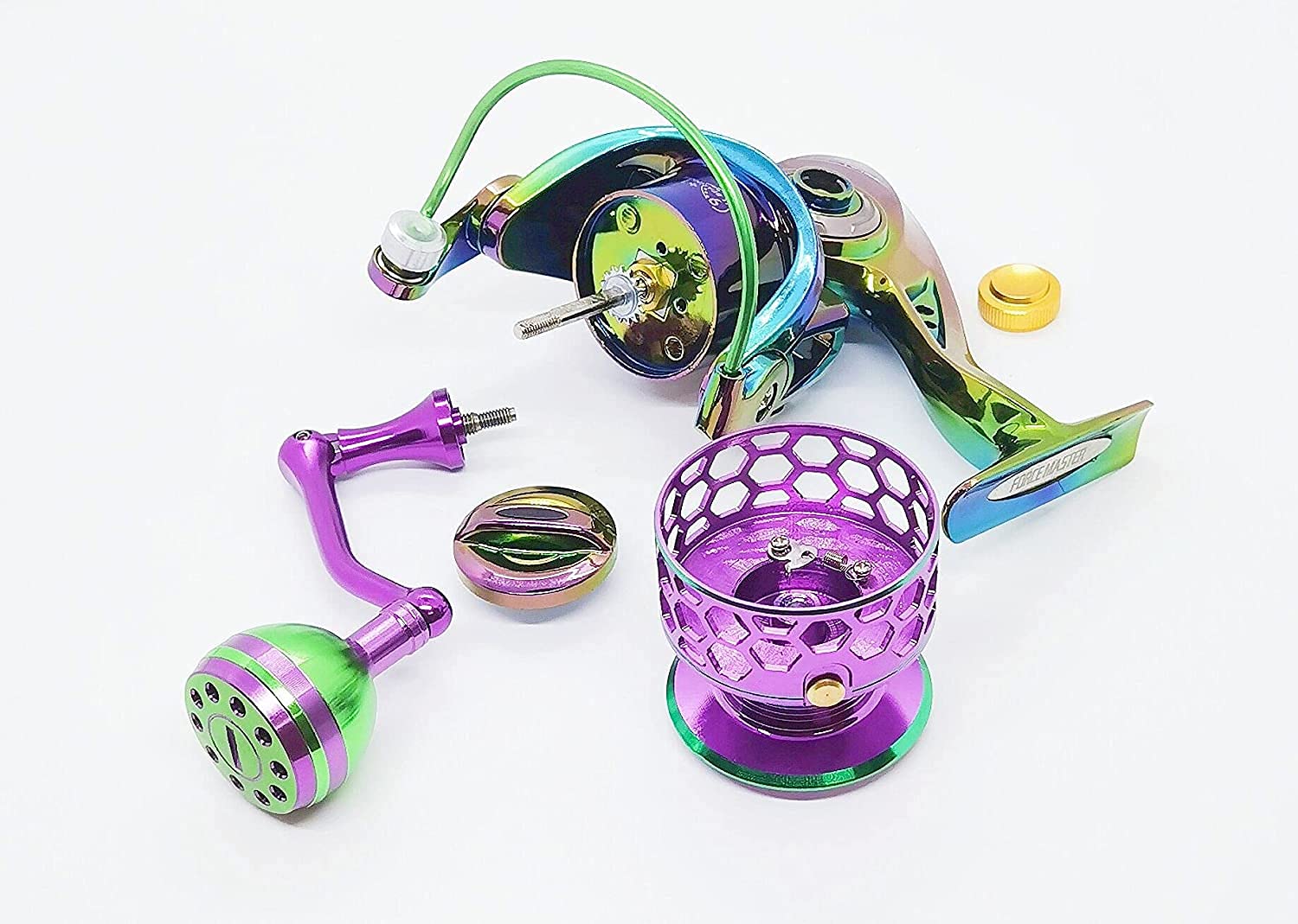 Apple&Orange Colorful Ultralight Smooth Spinning Reels With Metal Power Handle 9+1 Bb Freshwater Saltwater Fishing Reel