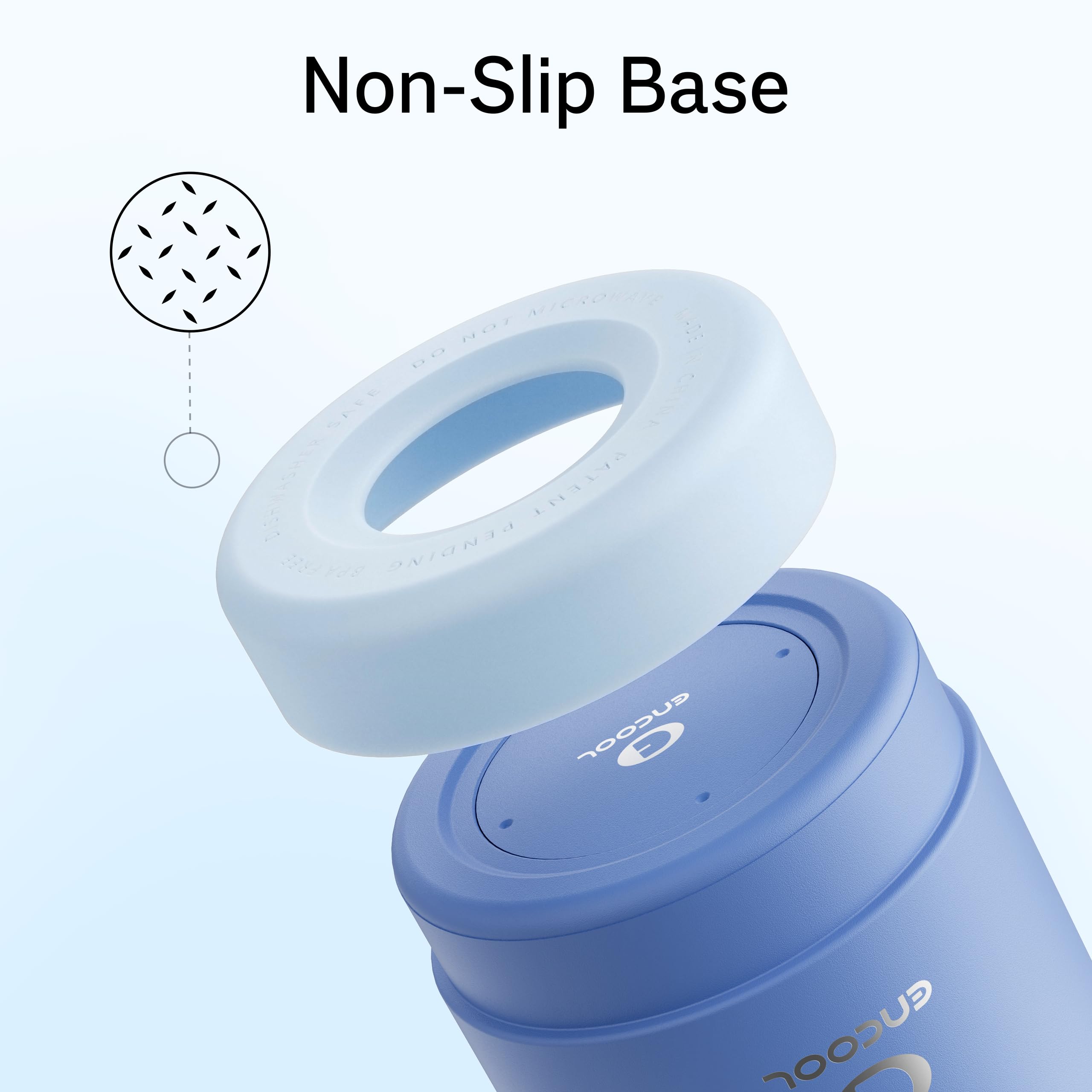 Insulated Water Bottle With Straw - Encool Stainless Steel Water Bottle, Reusable Leak Proof