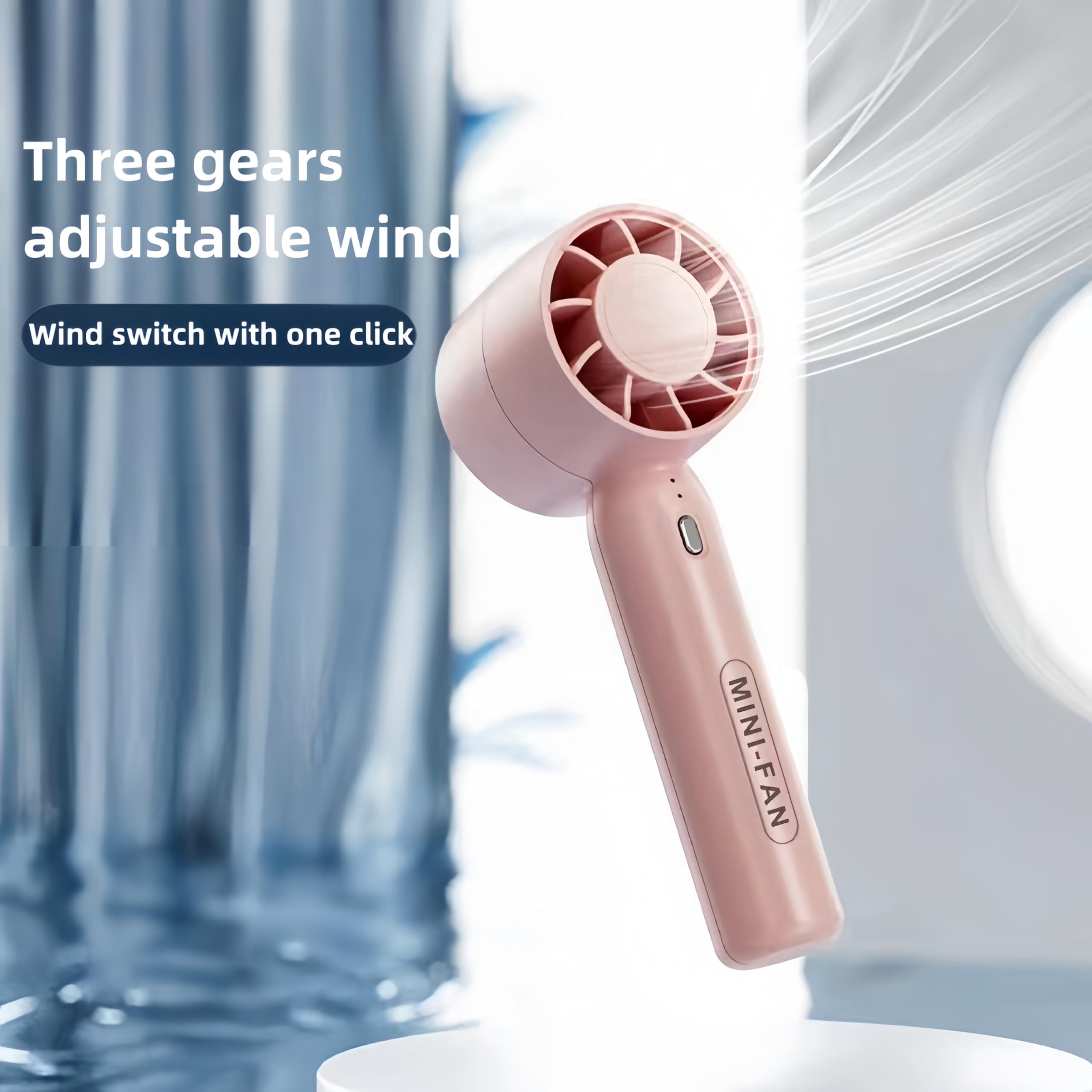 Chiyang Portable Mini Fan, Handheld Usb Electric Fan-Three Gears Wind Quiet & Powerful