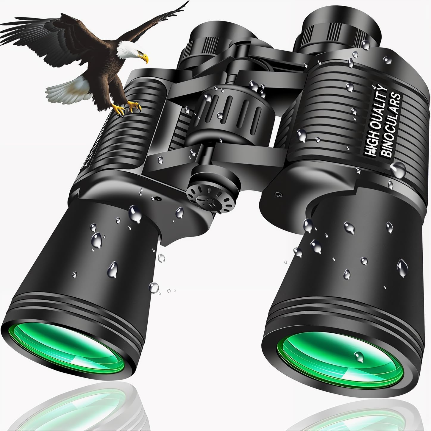 Sfeoot 20X50 High Powered Binoculars For Adults, Clear Durable Binoculars For Bird Watching Sightseeing Wildlife Watching Travel Hunting Football Games Stargazing With Carrying Case & Strap