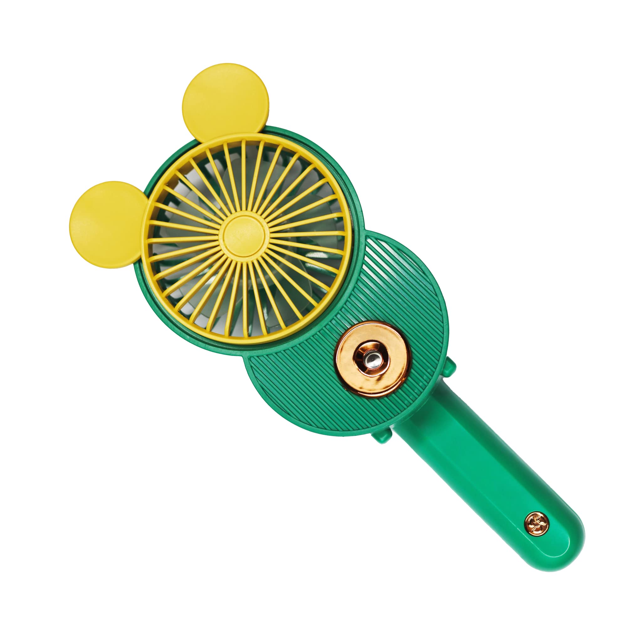 Lacovia Cute Mickey Misting Mini Fan, Handheld Portable Usb Rechargeable Fan With 3 Adjustable Speed - Koospark