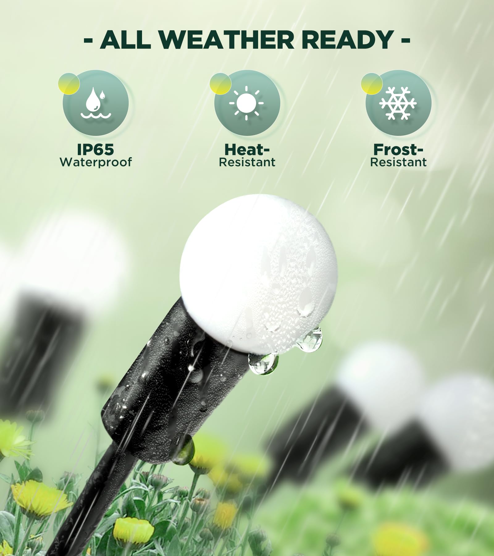 Ulaiyo Vibrant Solar Garden Lights, Ultra Bright Solar Powered Firefly Lights Outdoor Waterproof, High Flexibility Starburst Swaying Light, 8 Led Landscape Lighting Decorative For Pathway Patio Yard