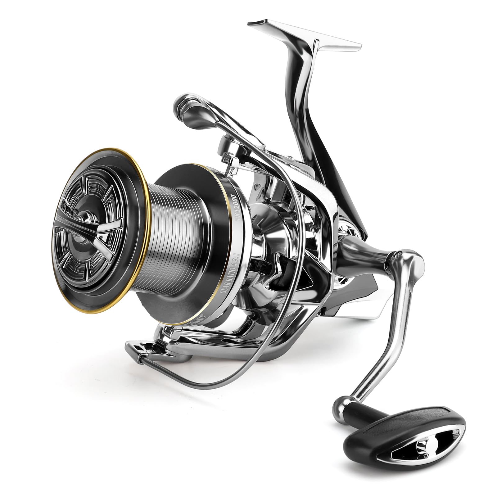 Zembsoya Spinning Reel 9000/10000/12000/14000, Freshwater Spinning Fishing Reel, 66Lbs Max Drag, Cnc Aluminum Spool And Handle, 4.7:1 Gear Ratio, 18+1Bb Graphite Frame Surf Fishing Reels