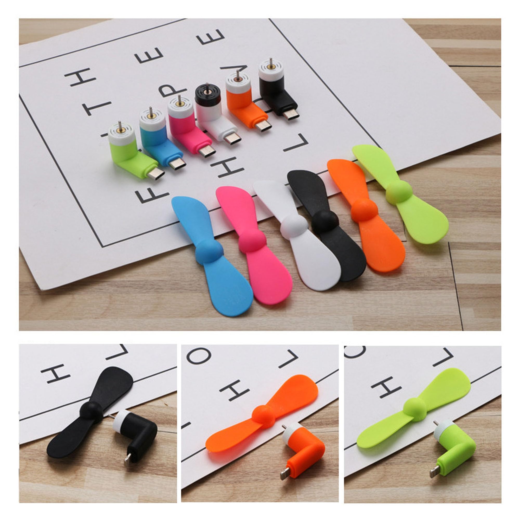 Usb Type C Mini Fan 3 Pcs Type C Small Fan For Phone, Fans Compatible