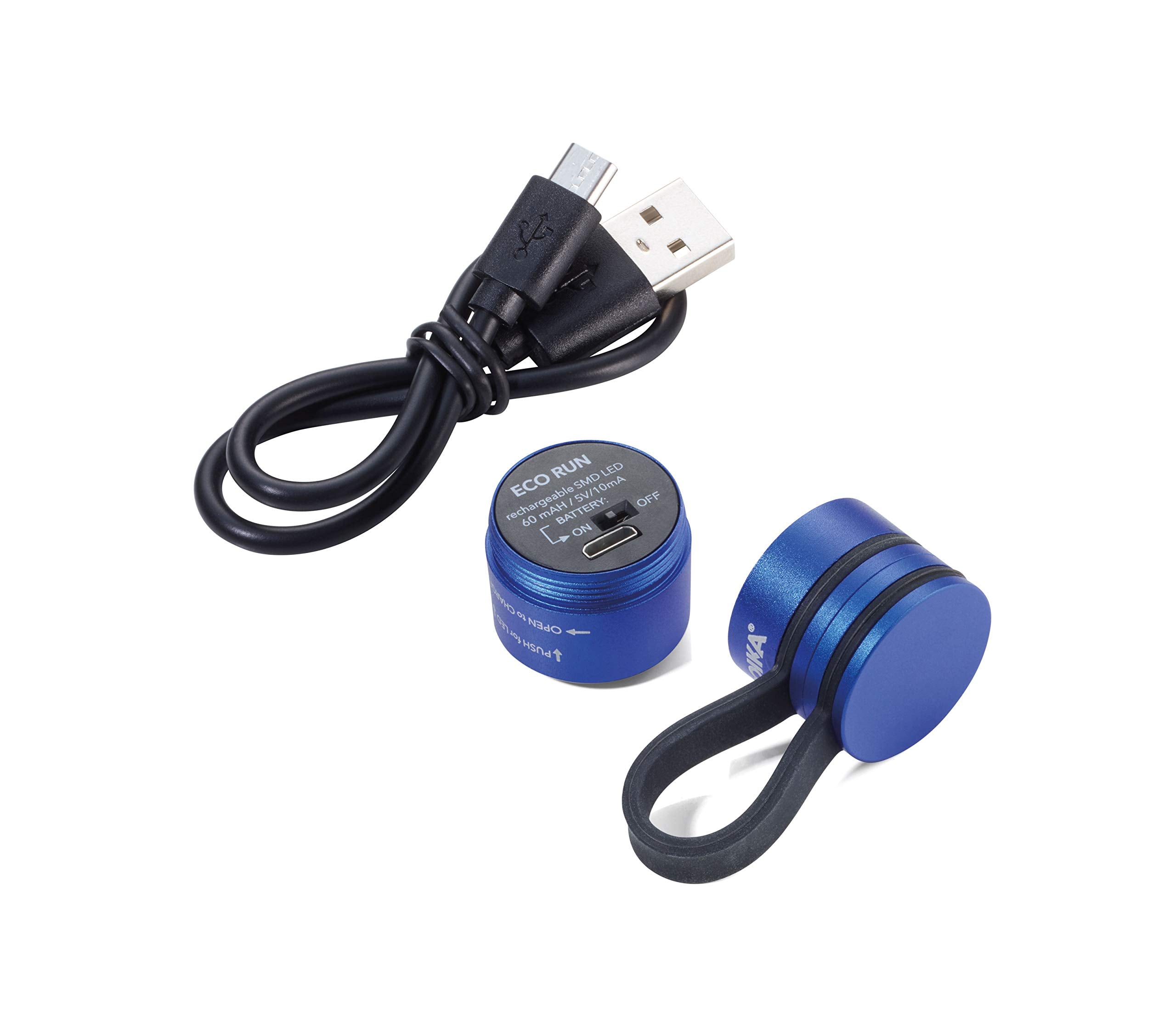 Troika Eco Run Tor90/Bl Torch Running Light Sports And Safety Light With Strong Magnet, White Led Light 2 Lighting Strengths, Blinking Lights Troika-Original