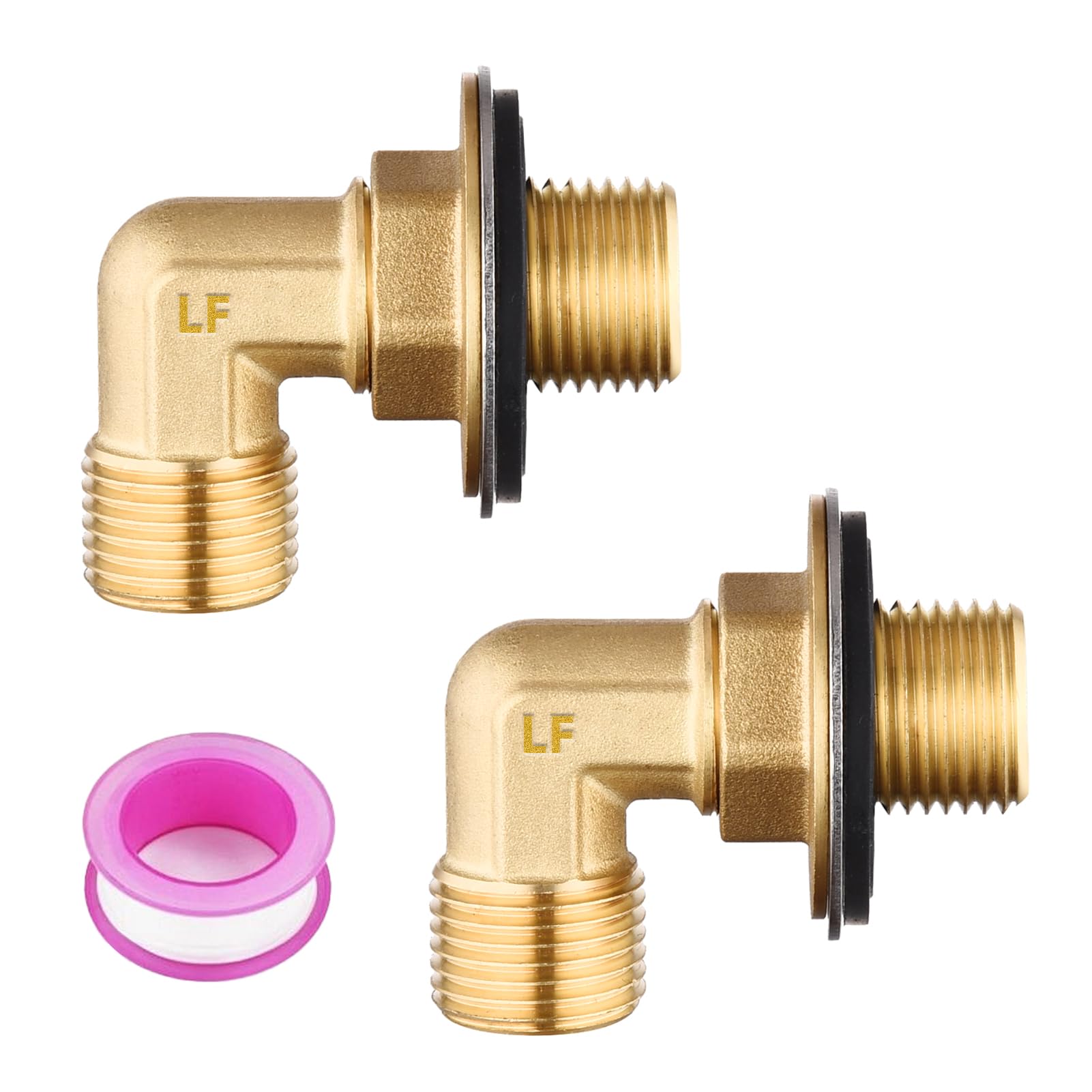 Luofant Wall Mount Commercial Faucet Installation Kit,Lead- 90 Dergee Backsplash Mount Set For Stainless Steel Commercial Kitchen Prep & Utility Sink, 2 Pack