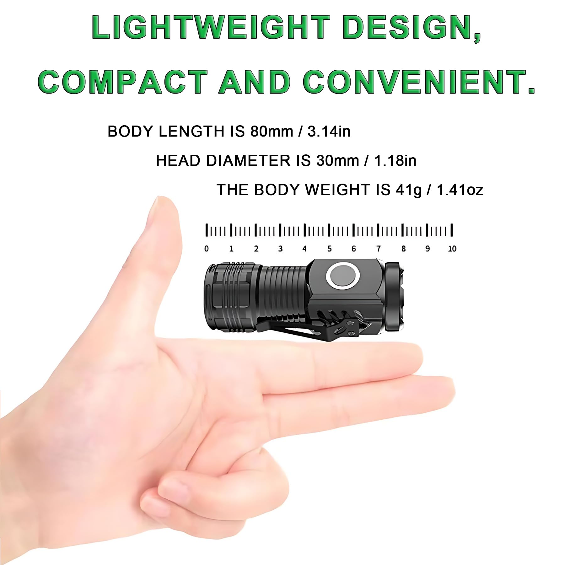 Abunro Small Flashlight Rechargeable, With Magnetic Base, 4 Pcs Bright 3 Led Flashlight, 5 Lighting Modes Portable Rechargeable Flashlights Small For Camping Home