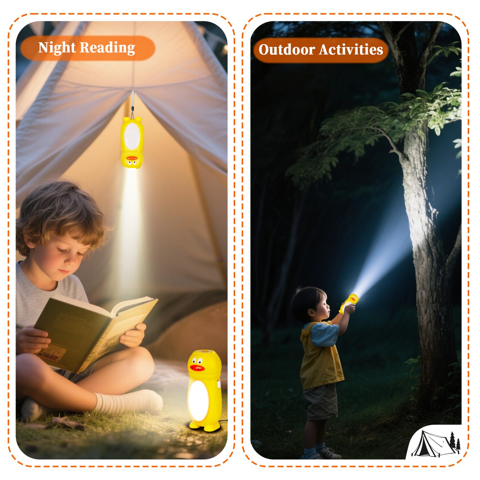 Kunhe 8 Pack Stocking Stuffers Christmas Kids Small Mini Led Flashlight Camping Essentials For Kidstoddlers Lantern Flashlight Cute Flashlight Girls Boys To Christmas