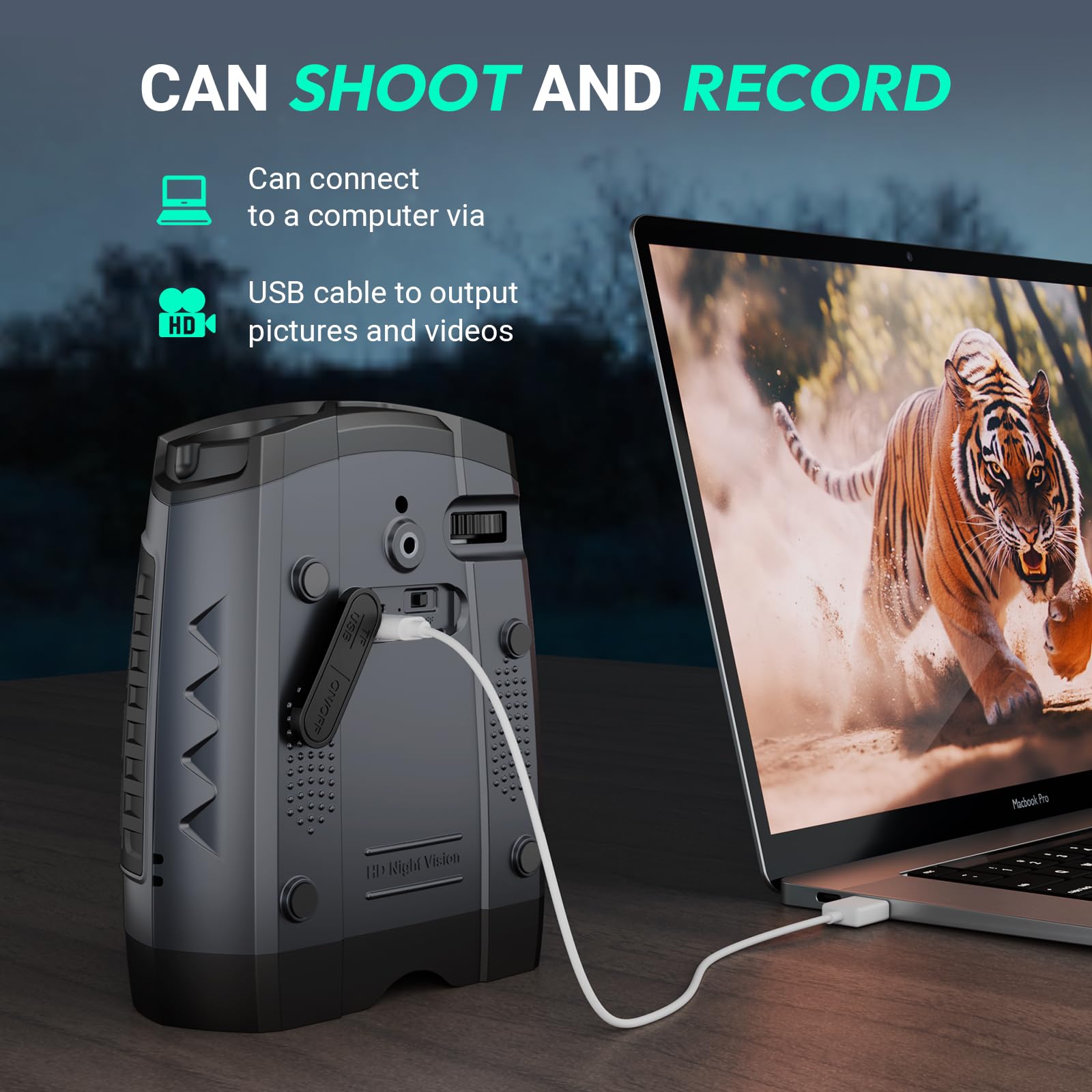 Akaoto Night Vision Goggles, 4K Full-Color Night Vision Binoculars, 128Gb Tf Card Can Save Photo And Vide, 3.5" Hd Screen And 1968Ft Viewing Range,10X Digital Zoom For Camping Hikingand Travel -(Black)