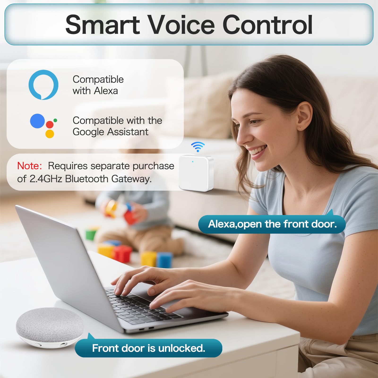 Cyphercore Smart Locks Front Door, Keyless Entry Door Lock With App Control, Fingerprint Deadbolt Alexa With Touchscreen Keypad Code, Bluetooth Electronic Deadbolt Auto-Lock For Home