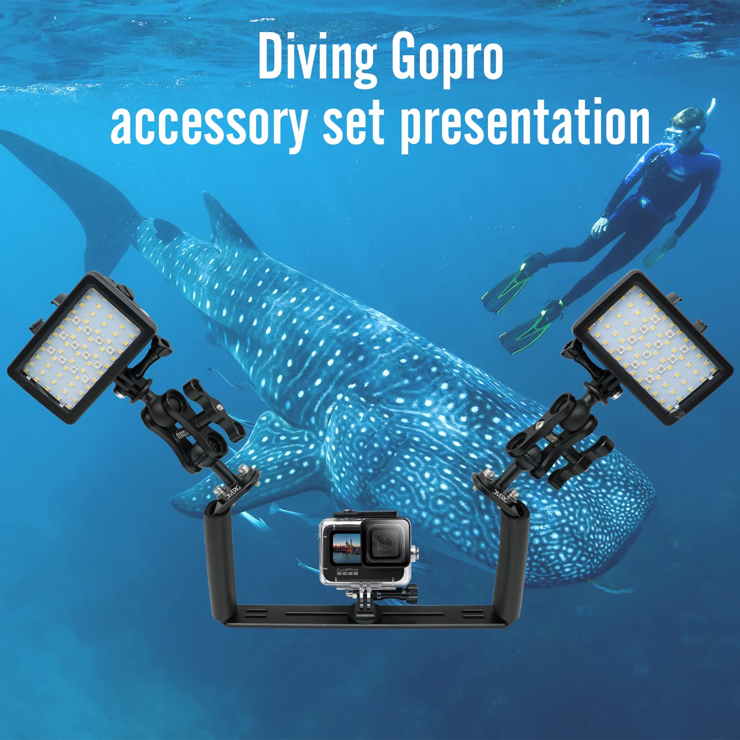 Nitescuba Diving Rig Underwater Camera Housing Tray Handheld Grip Video Light Stabilizer Scuba Gimbal For Gopro Hero, Work For Hero 11/10/9/8/7/6 Action Camera,Ns050