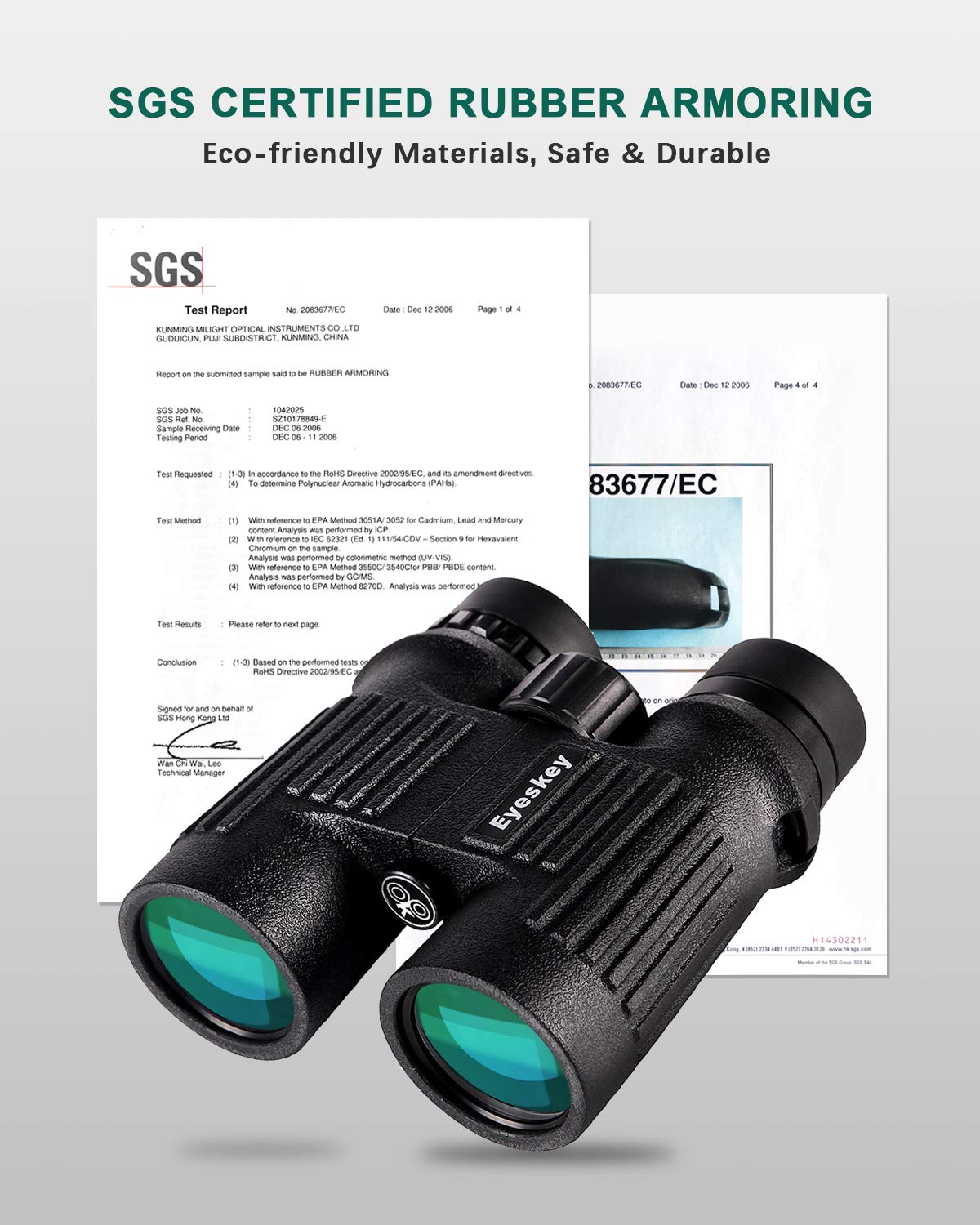 Eyeskey Professional 8X42 Binoculars Waterproof Fogproof For Adults Bird Watching Hunting Backpacking - Clear Bright Image - Wide Field Of View - Eay To Focus - Perfect For The Outdoors