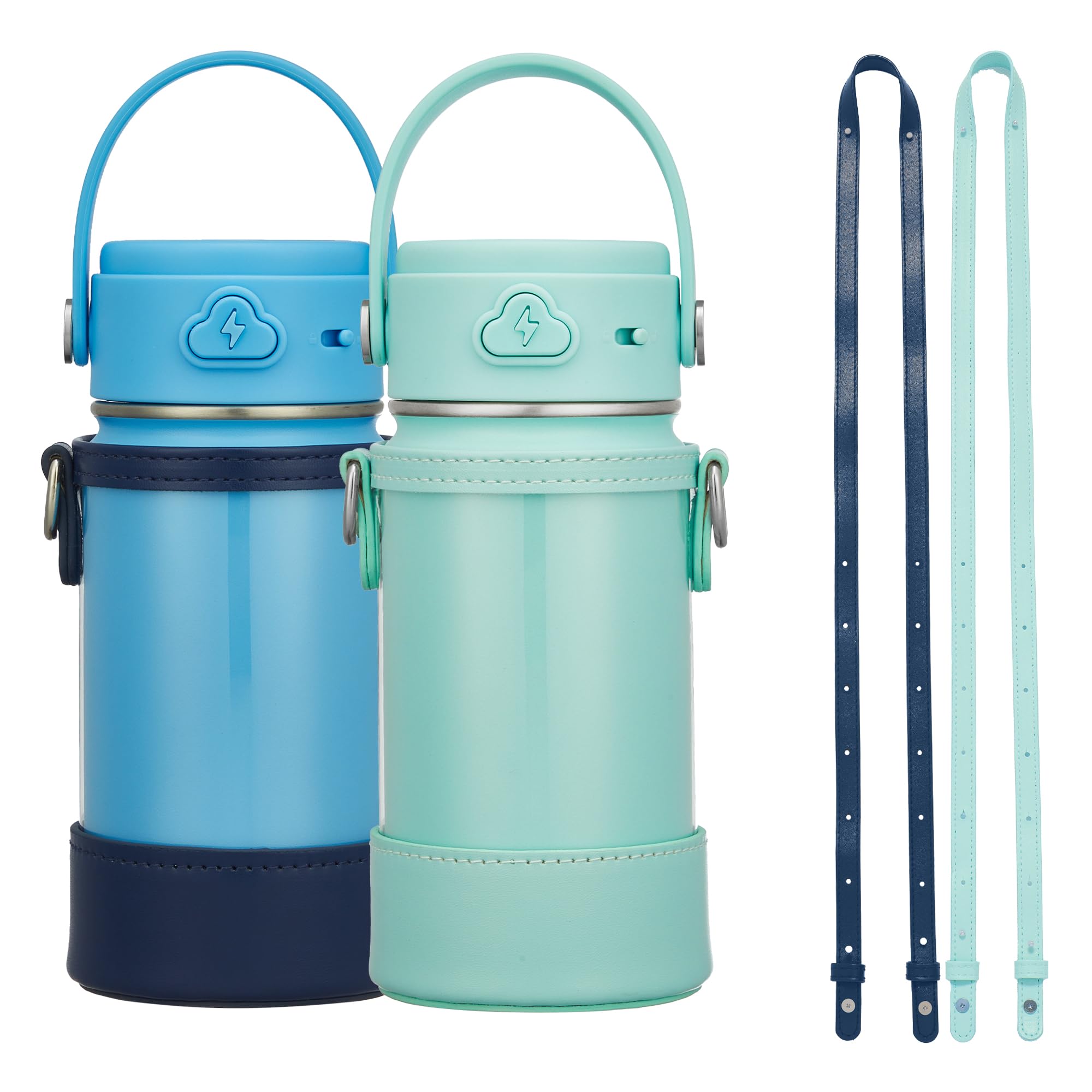 Coktik Kids Water Bottle With Straw, 14Oz Insulated Stainless Steel Tumbler, Leak-Proof Locking