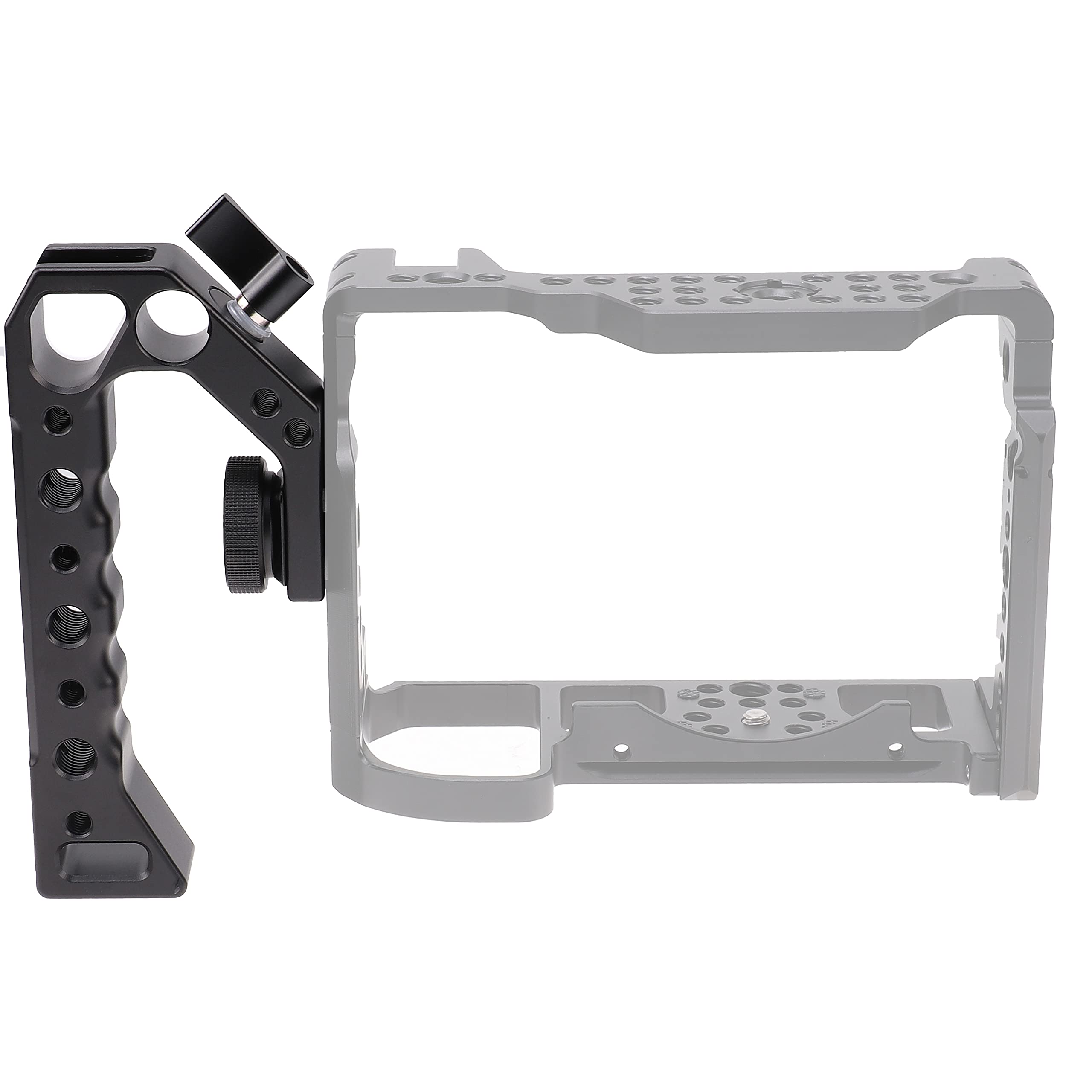 Foto4Easy Camera Top Handle Grip With Cold Shoe Mount For Dslr Camera Cage Video Black