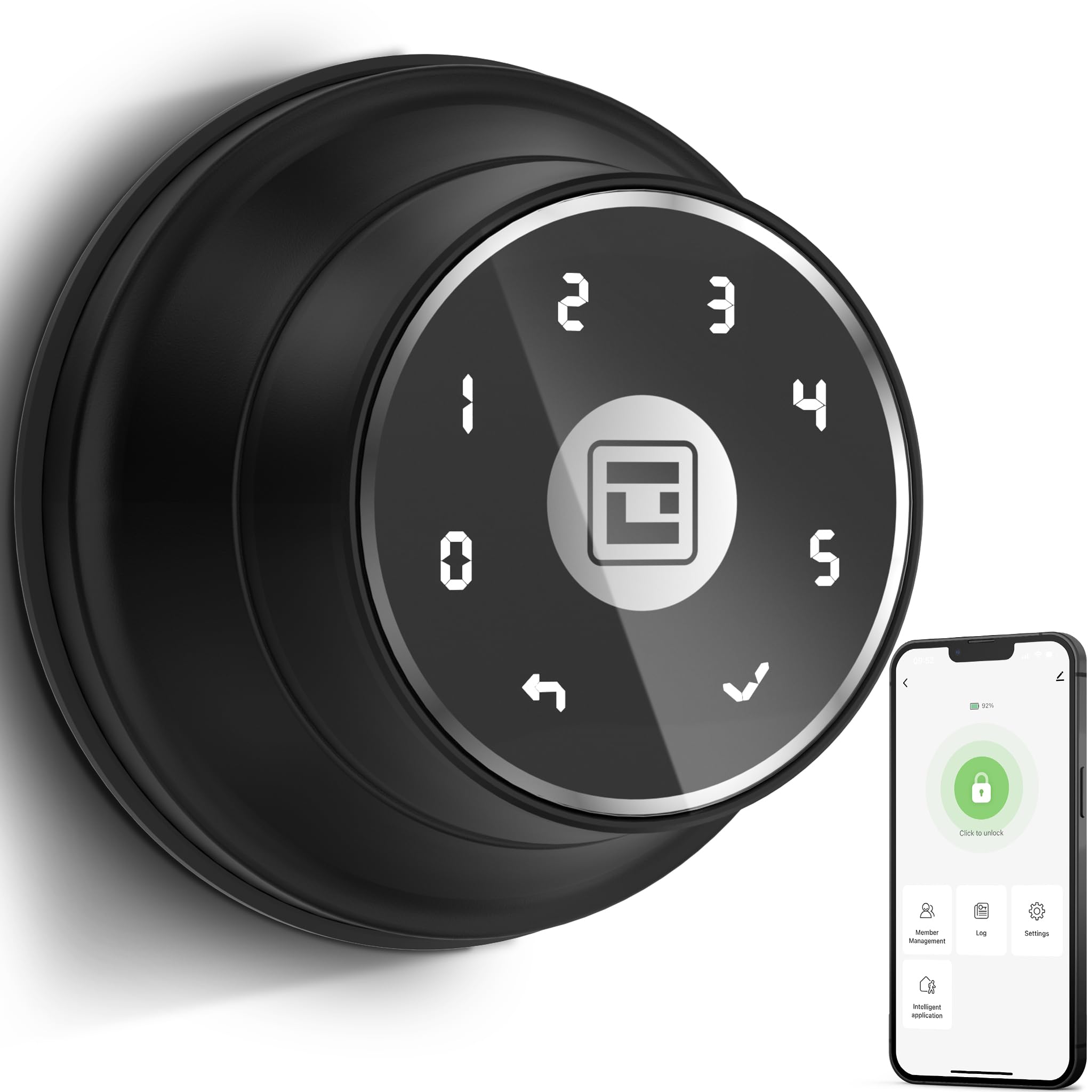Geektale Keyless Entry Door Lock, Electronic Keypad Deadbolt Smart Lock With App Control, Smart Deadbolt Lock For Front Door