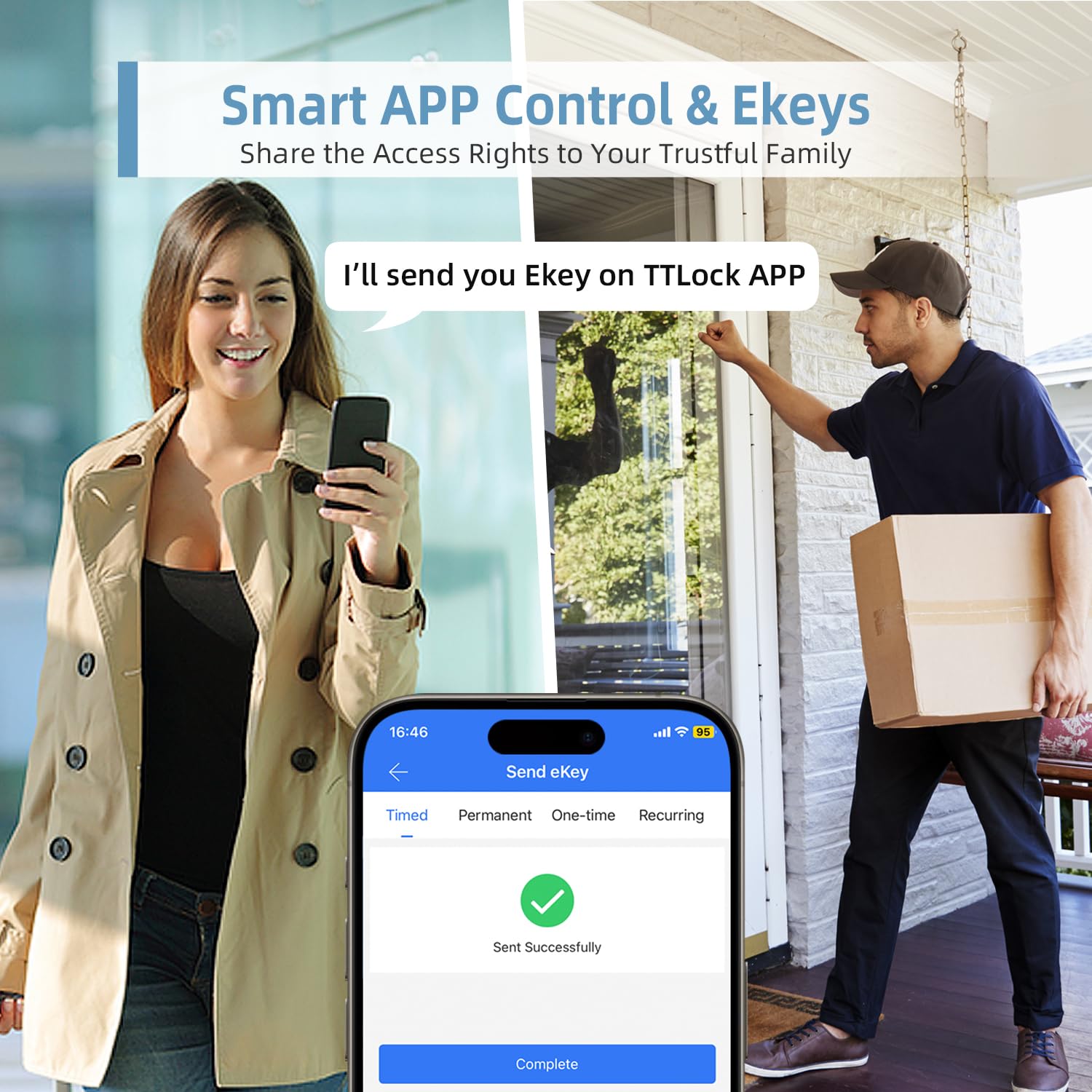 Msr X6 Keyless Entry Door Lock With Keypad, Fingerprint Exterior Locks, Door Handle Deadbolt With Code, Smart Locks For Front Door, Electronic Digital Keypad Smart Lock, Auto Locked & App Control