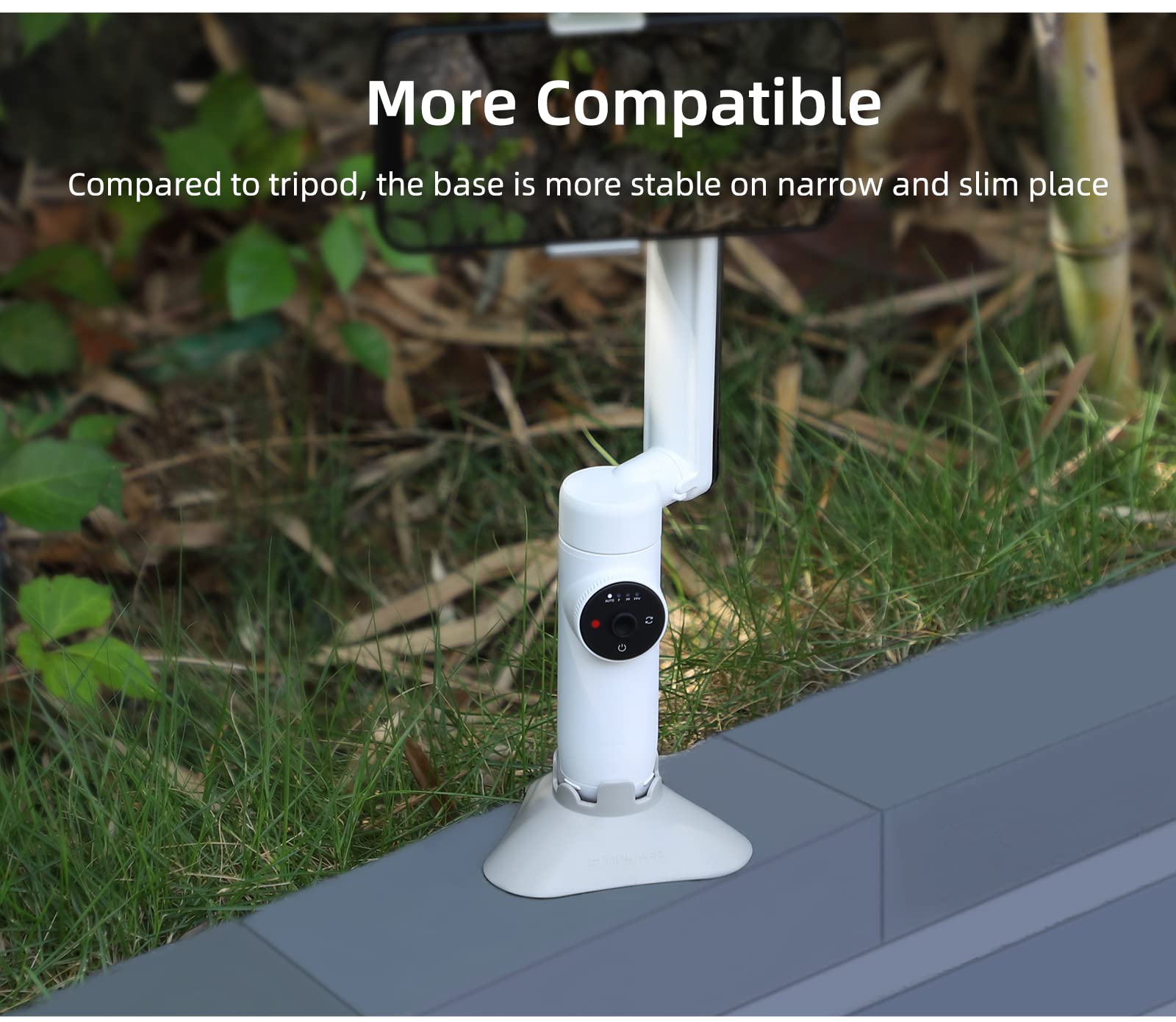 Zlit Support Base For Insta360 Flow Stabilizer,Portable Camera Tripod Support Base For Insta360 Flow Smartphone Stabilizer (White)