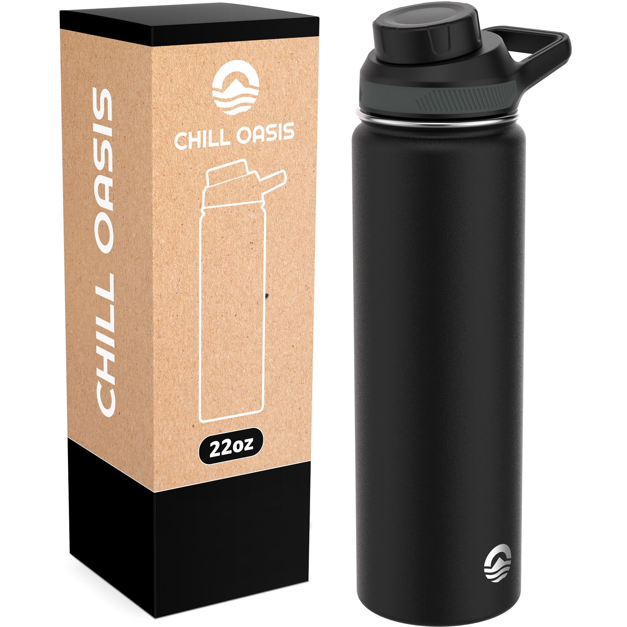 Water Bottle Compatible With Popular Flavor Cartridges , Leak Proof, Double-Walled