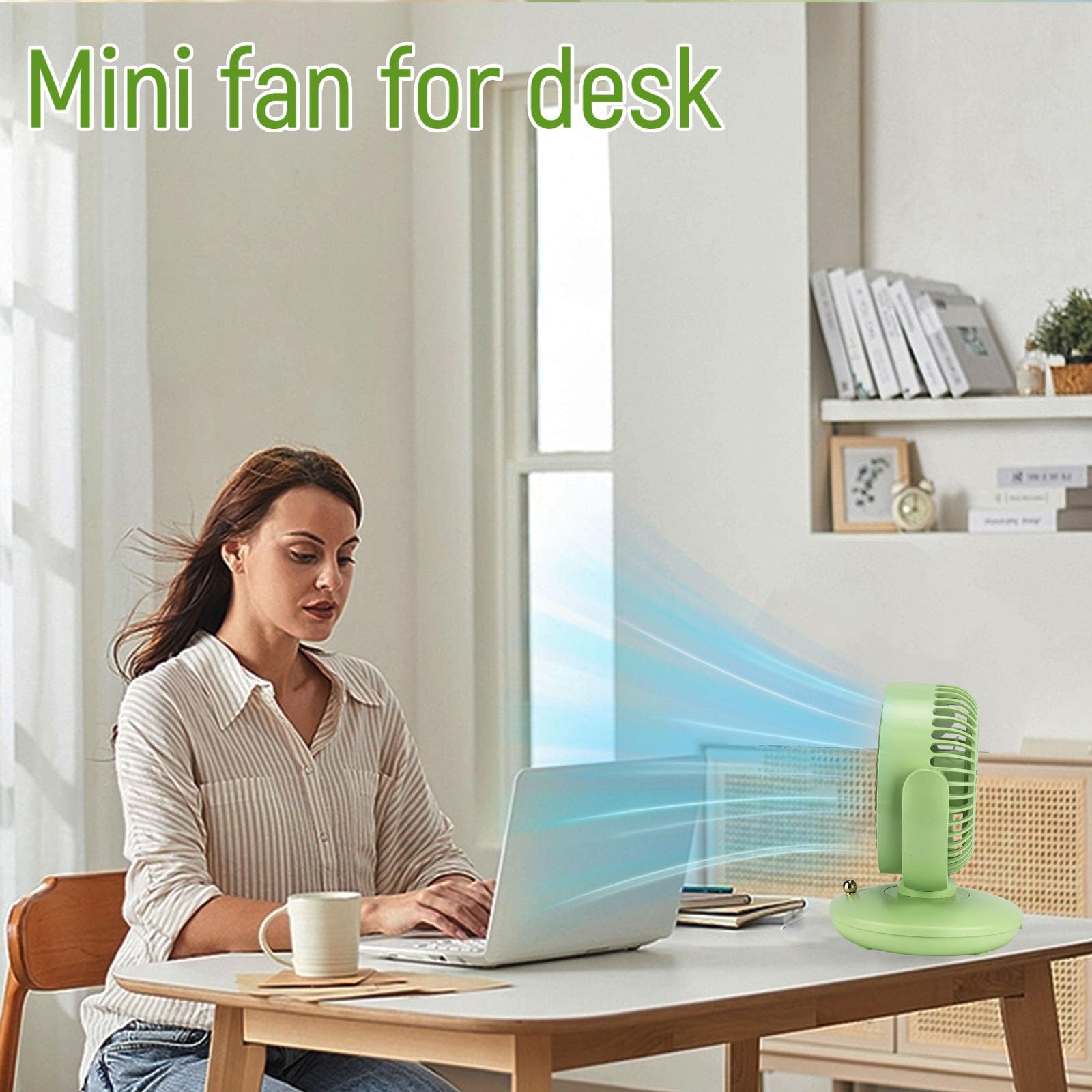 Portable Fan Rechargeable,Battery Operated Small Powerful Personal Fans,Multi-Angle Free Wind Direct