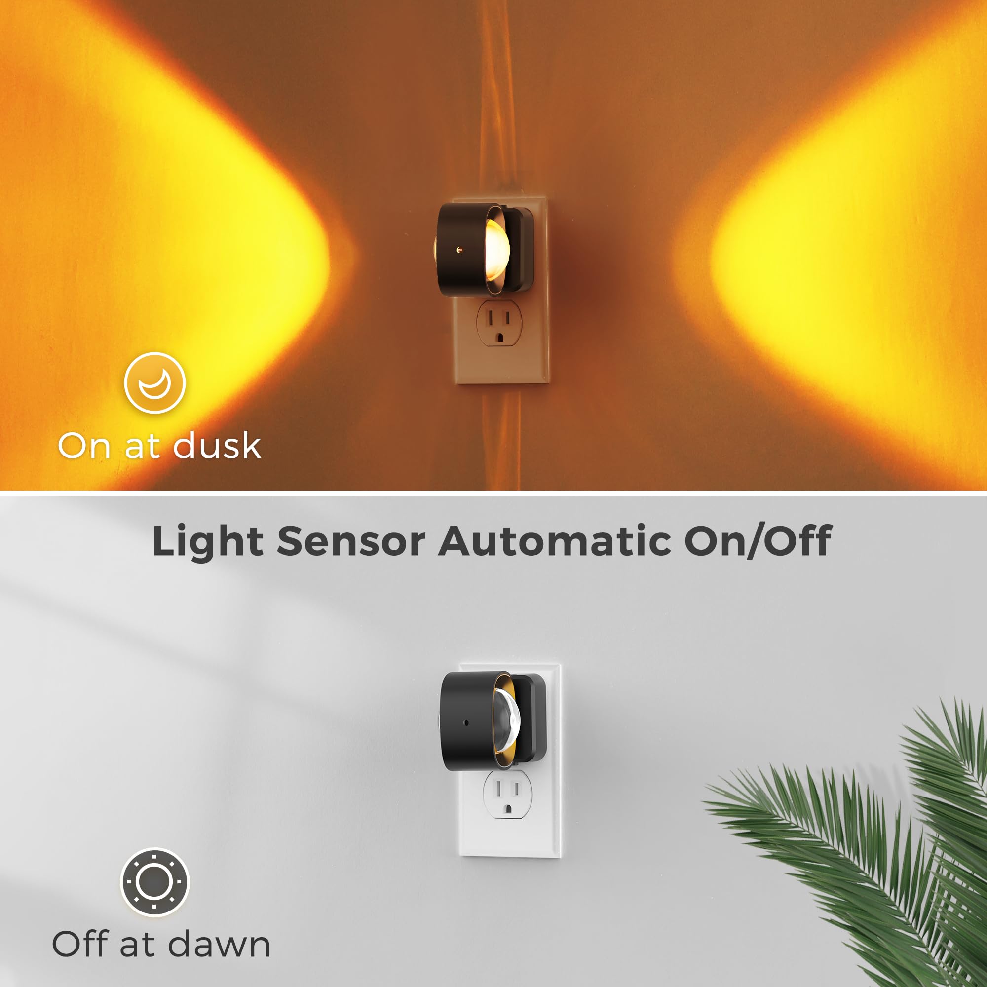 L Lohas Led Night Light Projector, Color Changing Night Light Plug Into Wall, Dusk To Dawn Sensor, Rotating Nightlight For Kids, Rgb Ambient Lighting For Bathroom, Gaming Room, ,1 Pack