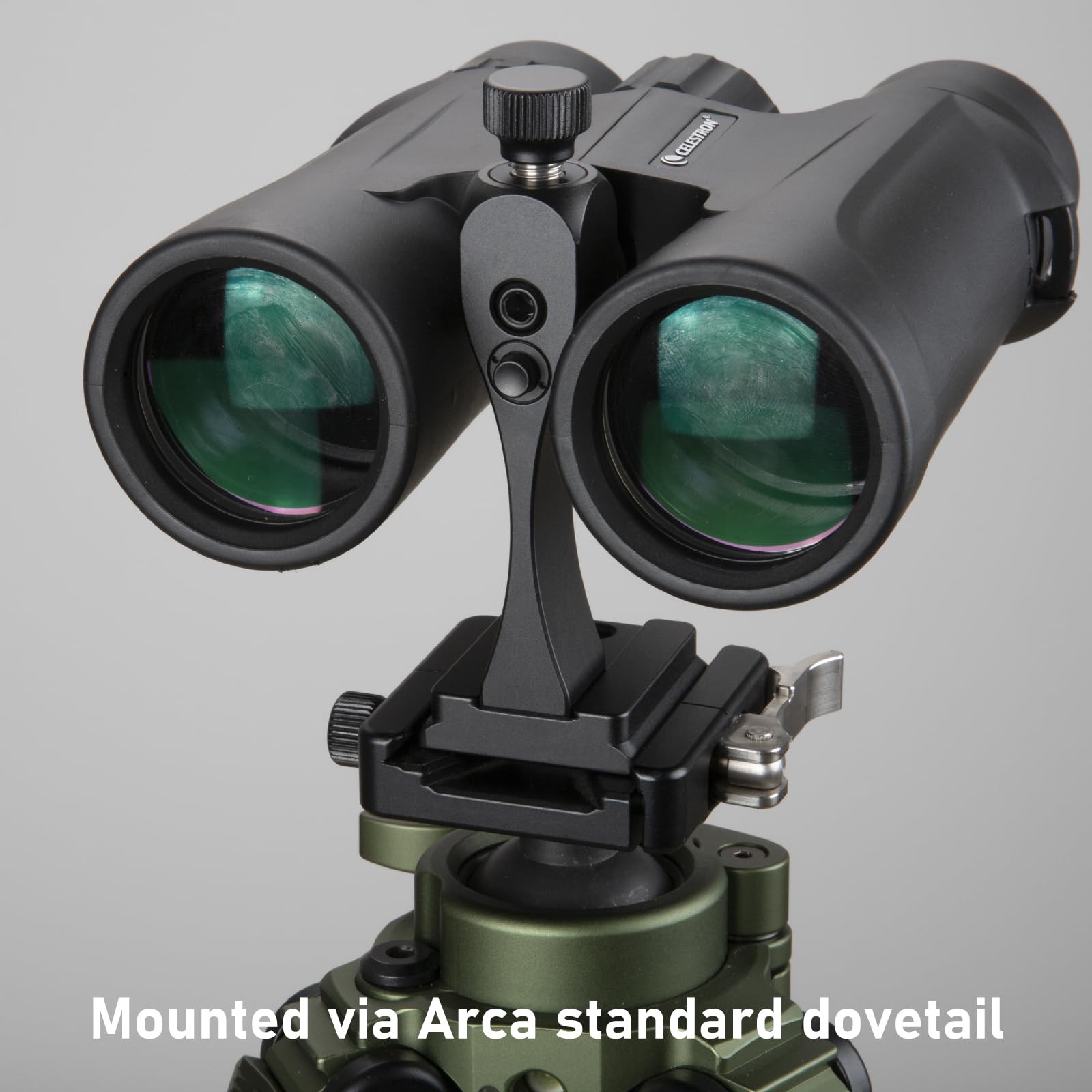 Zelnoox Binocular Tripod Adapter - Arca Rail Quick Release, Anti-Drop Design, 1/4" Threading, Compatible With 7X35 To 30X60 Binoculars, Cnc Aluminum Alloy Mount For Outdoor Activities