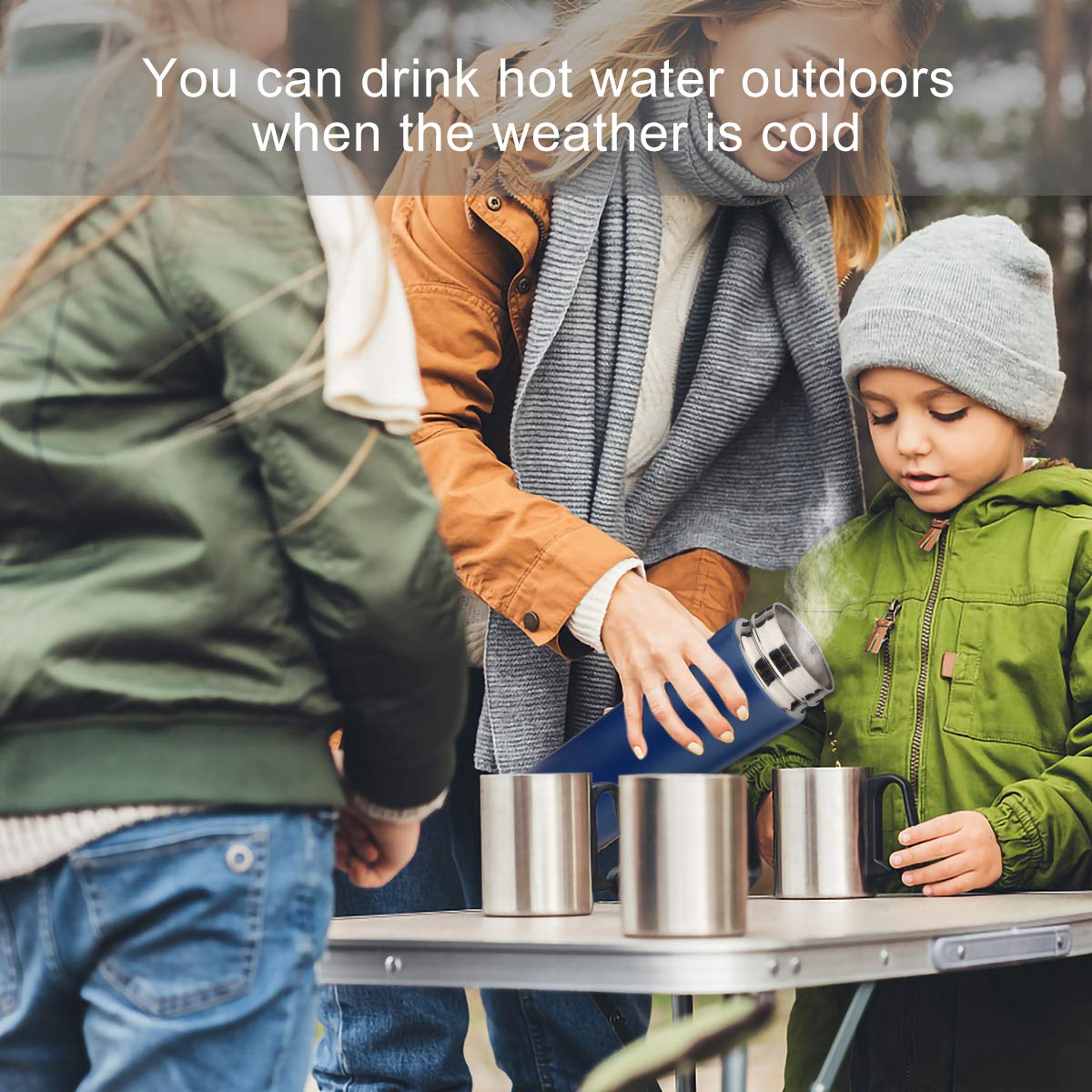 Qicheng&Lys Coffee Thermos,Tea Infuser Bottle,Smart Sports Water Bottle With Led Temperature