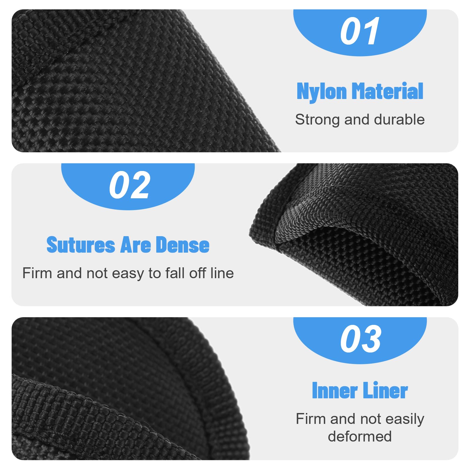 Kalione 1 Pack Tactical Flashlight Holster - Open Top, Compact, D Cell Flashlight Pouch - Nylon Light Holder