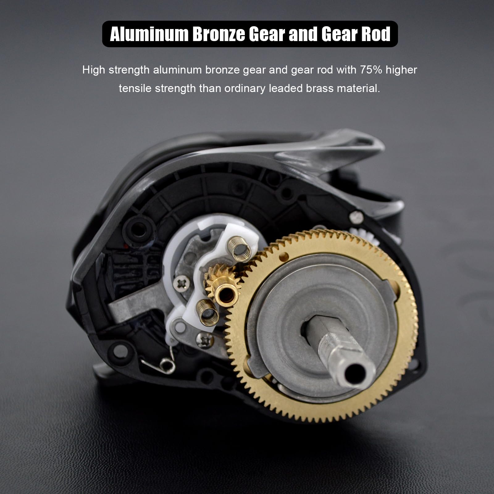 Camekoon Carbon 300 Baitcasting Fishing Reel, High Line Capacity Baitcaster Reels, 6.3:1 Gear Ratio, 10+1 Stainless Steel Ball Bearings, 10 Button Magnetic Brakes, Carbon Fiber Frame And Side Covers