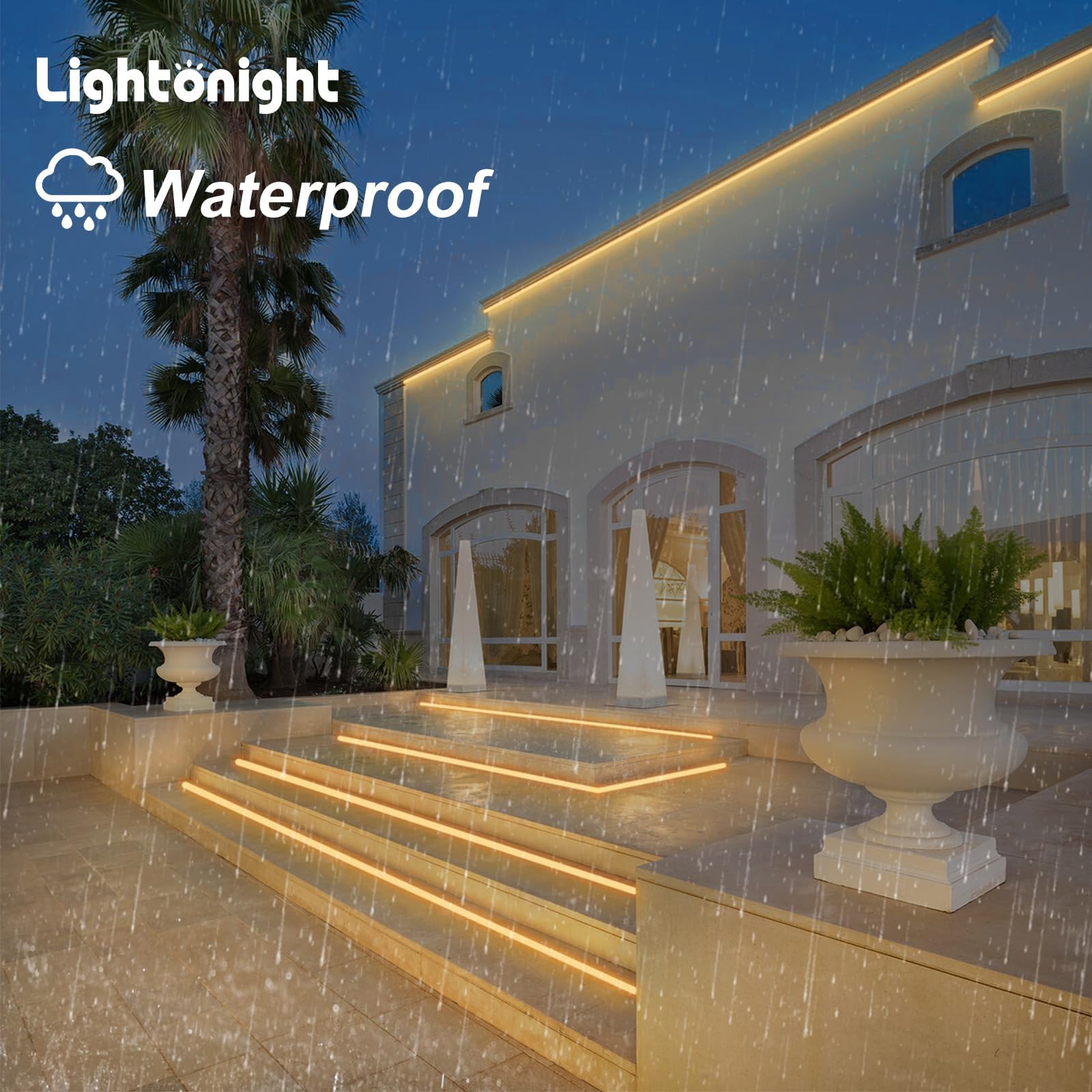 Lightonight Solar Strip Lights Outdoor, Led Strip Lights Solar Powered 6000Mah 32.8Ft 800 Led, Dust To Dawn Solar Strip With Remote Auto On/Off For Deck House Garden Balcony Pool(Warm White)