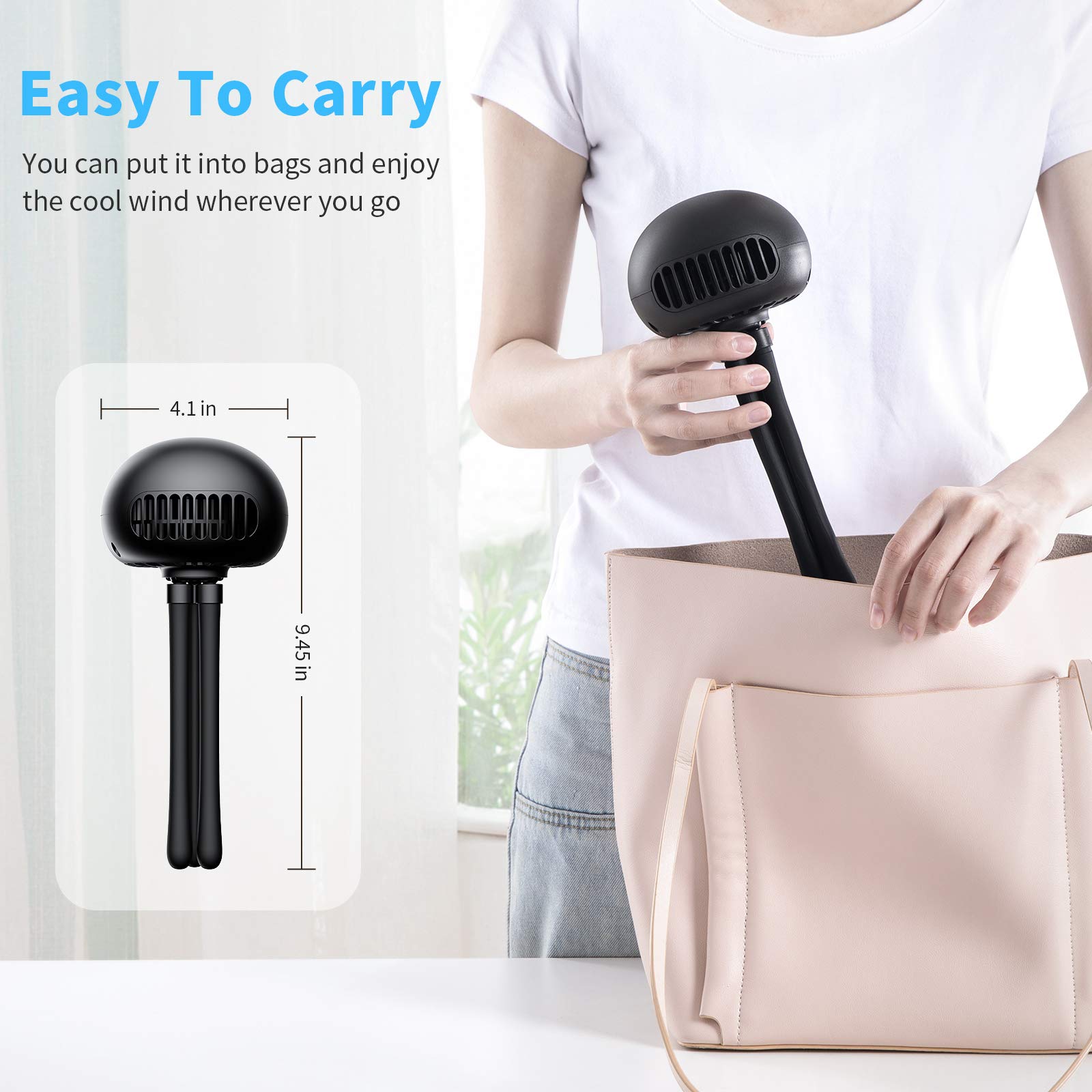 Smartdevil Portable Clip On Stroller Fan, 3000Mah For Baby, 3 Speed Battery Operated Personal Desk