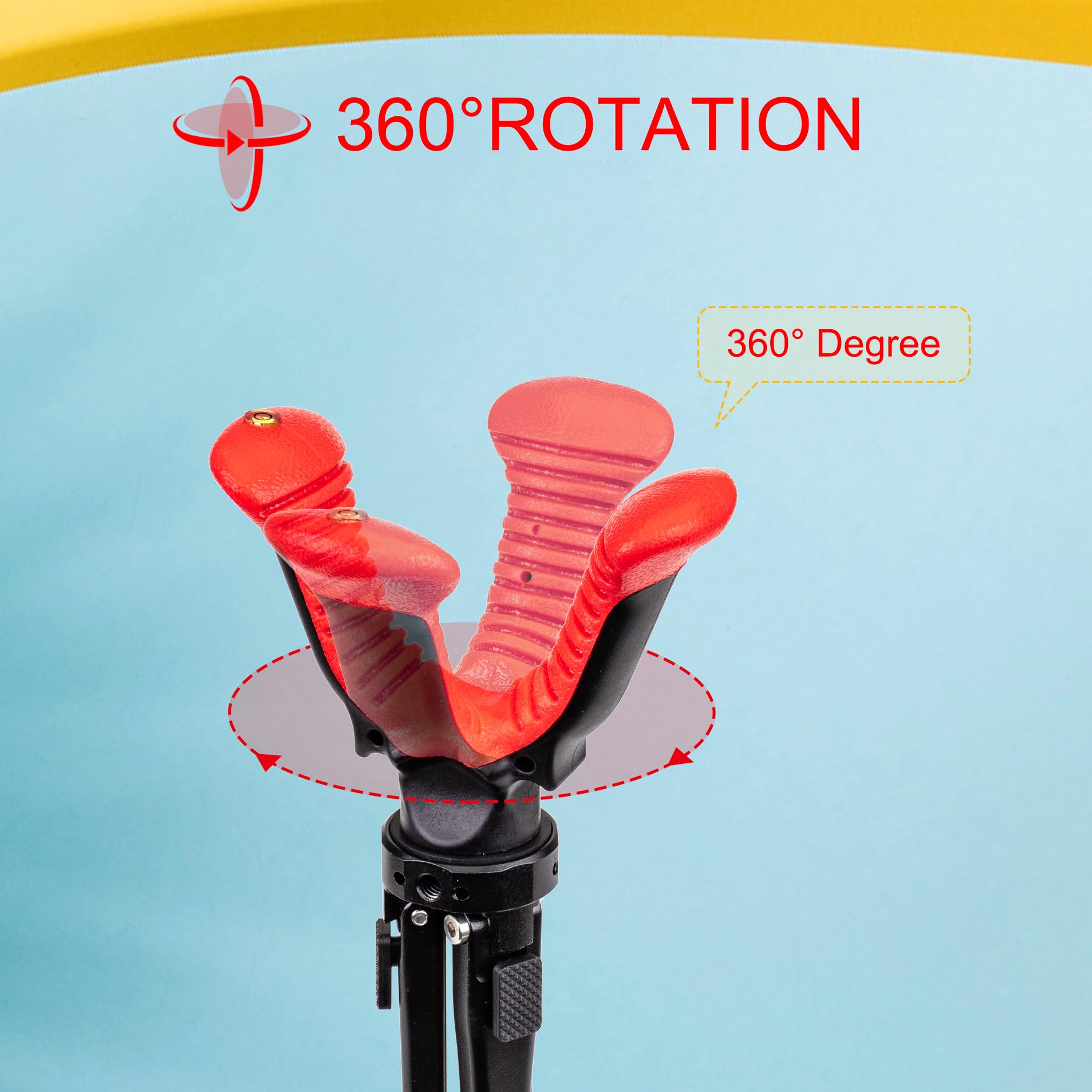 Zeadio Camera Tripod Rest, Adjustable Portable Rest Stand With 360 Degree Rotation V Yoke For All Camera