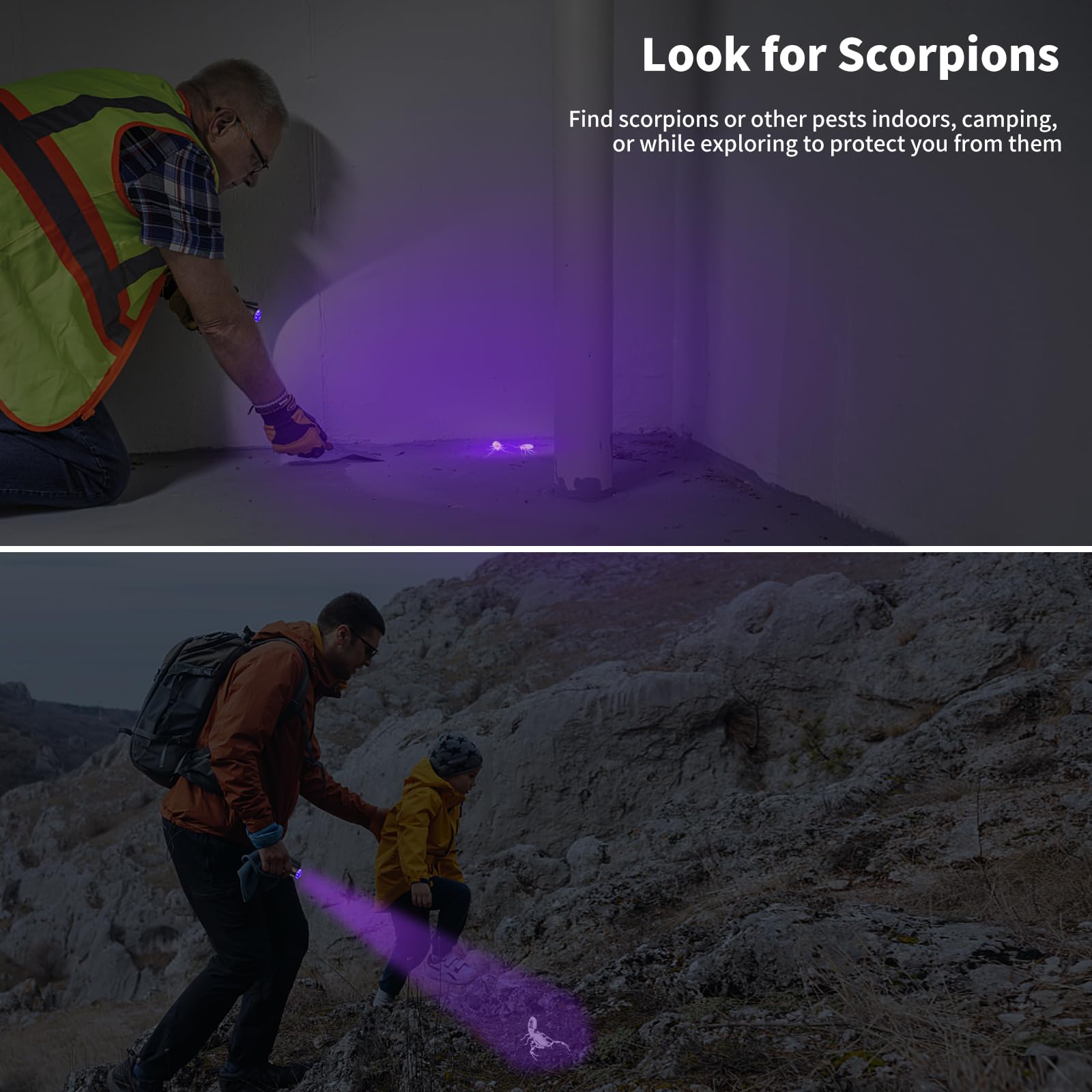 Sunloy Uv Flashlight Black Light Uv Lights, 5 Pack 9 Led 395Nm Ultraviolet Blacklight, Handheld Mini Torch Light Pet Urine Detector For Dog/Cat Urine, Dry Stains(15X Aaa Batteries(Silver))