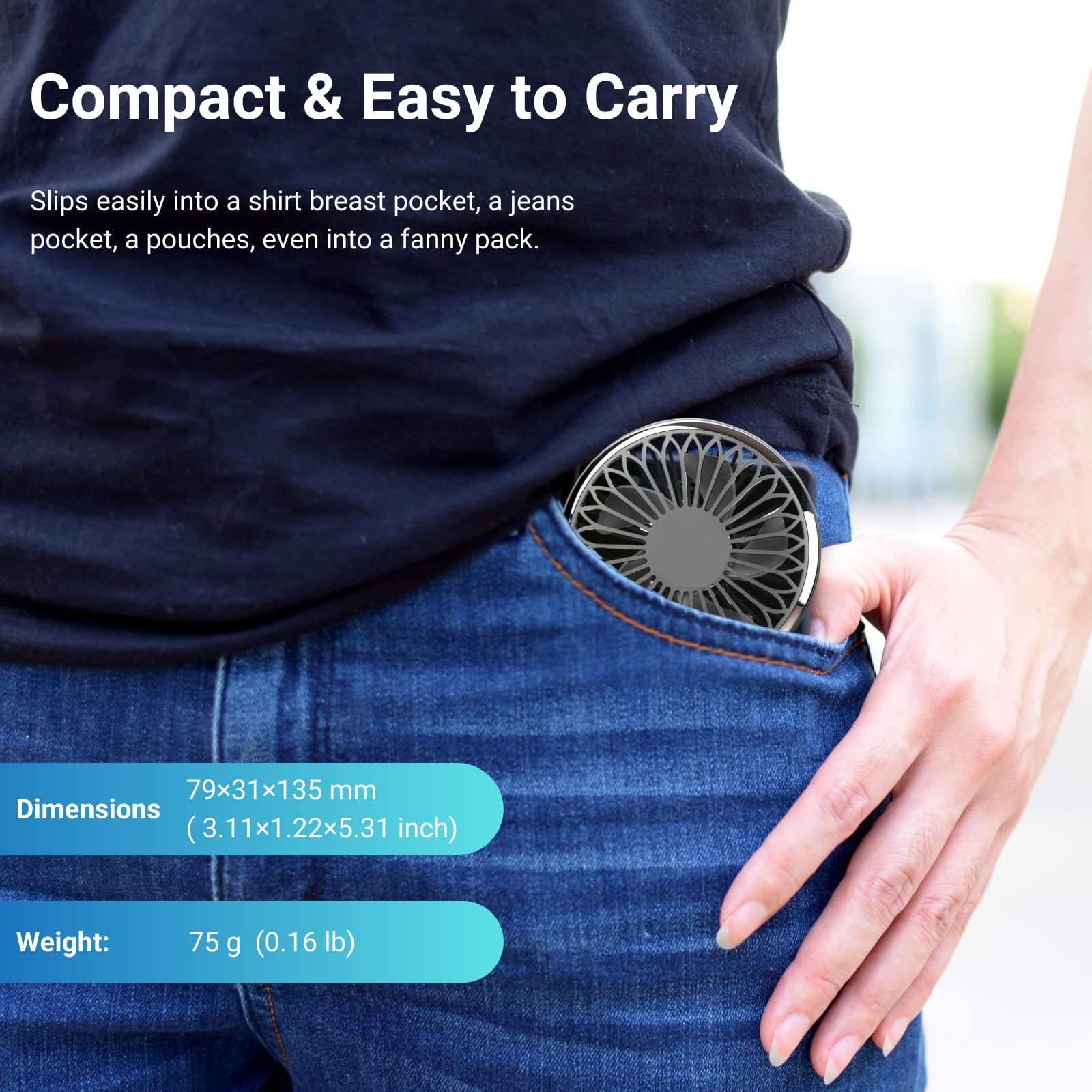 Holiday Mini Handheld Fan, Usb Desk Fan Small Personal Portable Hand Fan Table Fan With Rechargeable